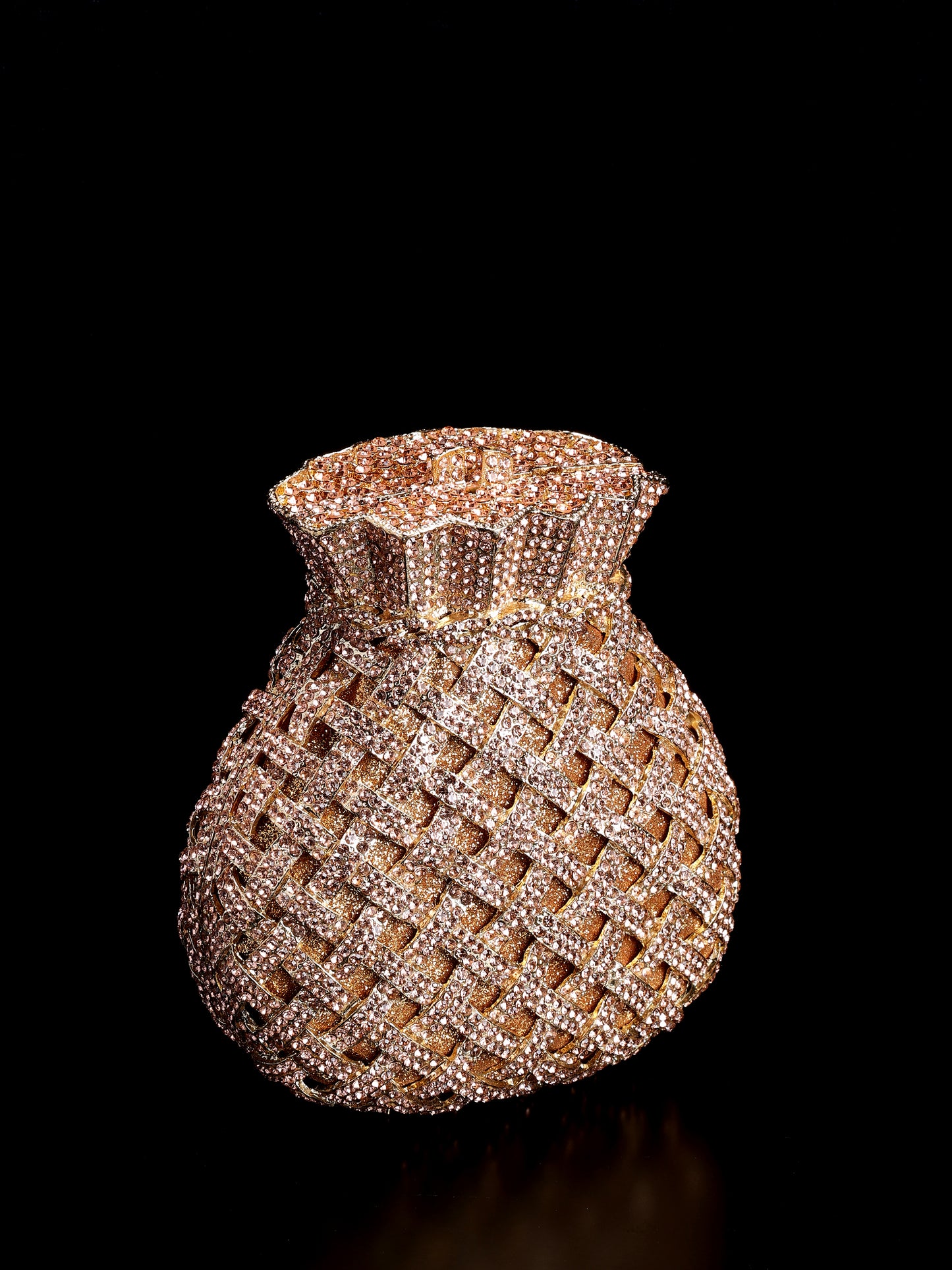 Luxury Crystal Rhinestone Crystal Embellished Clutch Sling Bag