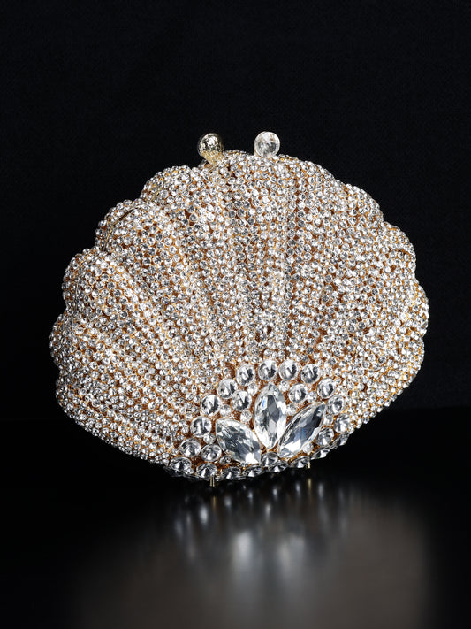Luxury Crystal Rhinestone Embellished Clutch Sling Bag