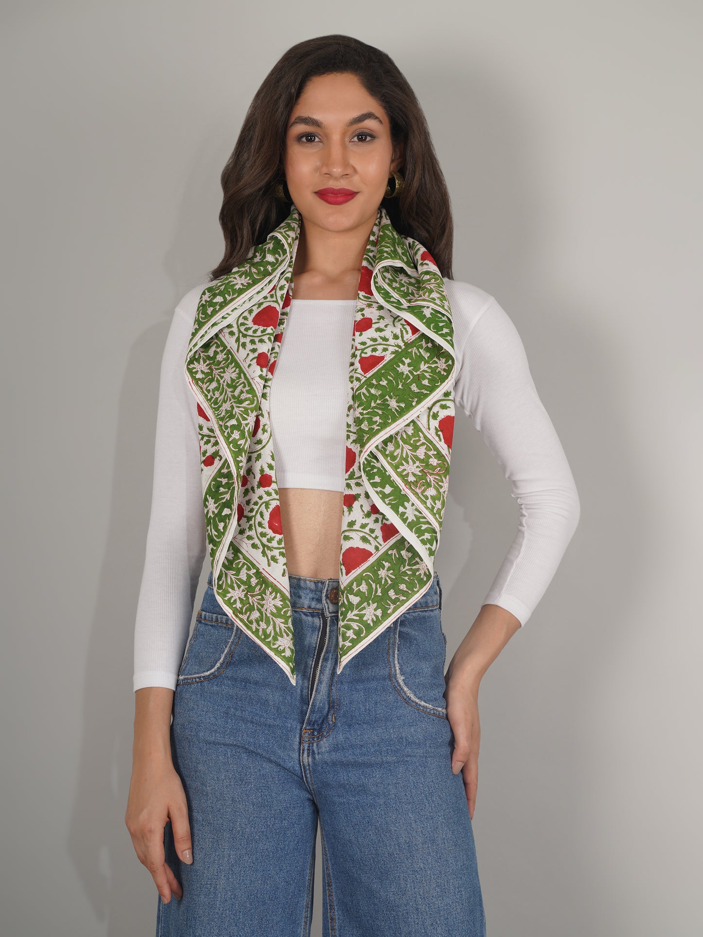 green-floral-print-pure-cotton-scarf-40-by-40-mchp0015