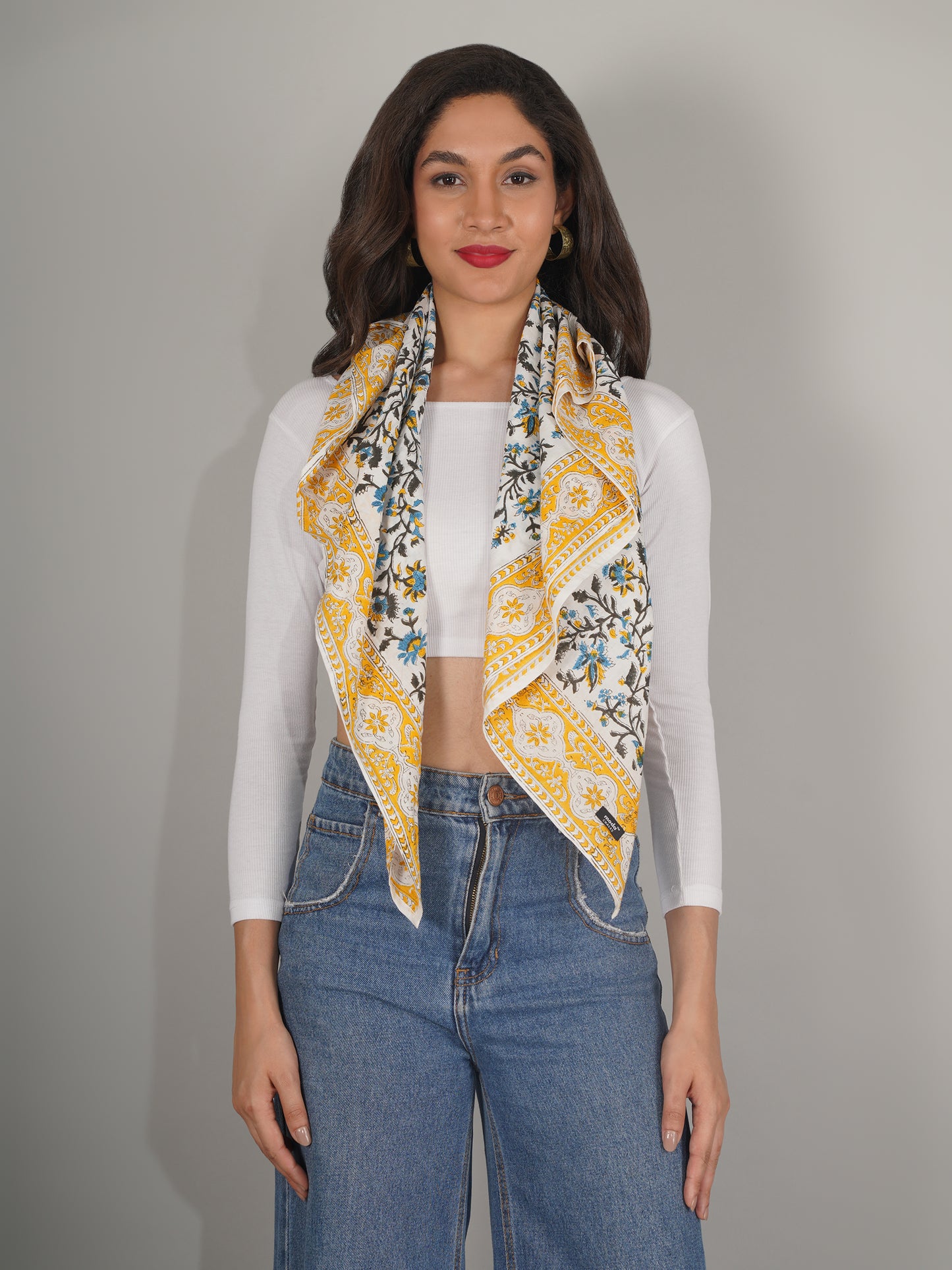 yellow-floral-print-pure-cotton-scarf-40-by-40-mchp0009
