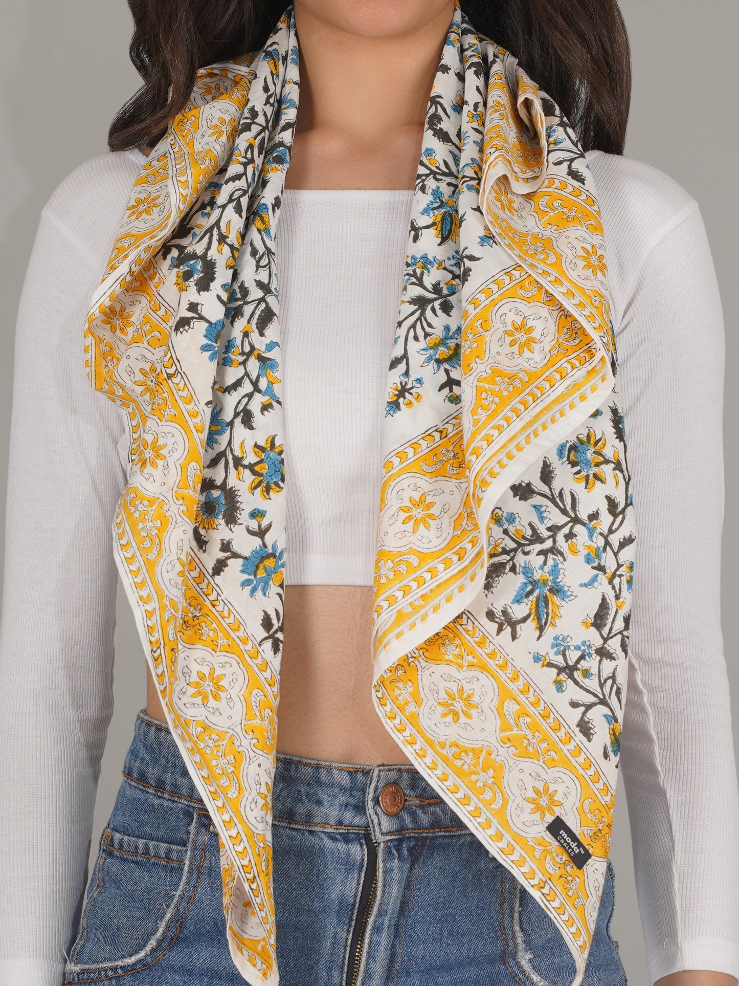 yellow-floral-print-pure-cotton-scarf-40-by-40-mchp0009