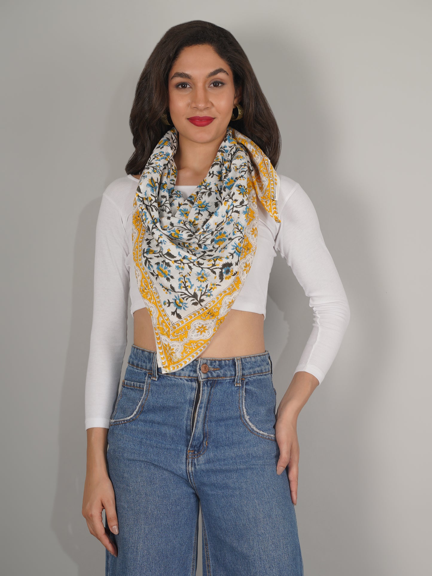 yellow-floral-print-pure-cotton-scarf-40-by-40-mchp0009