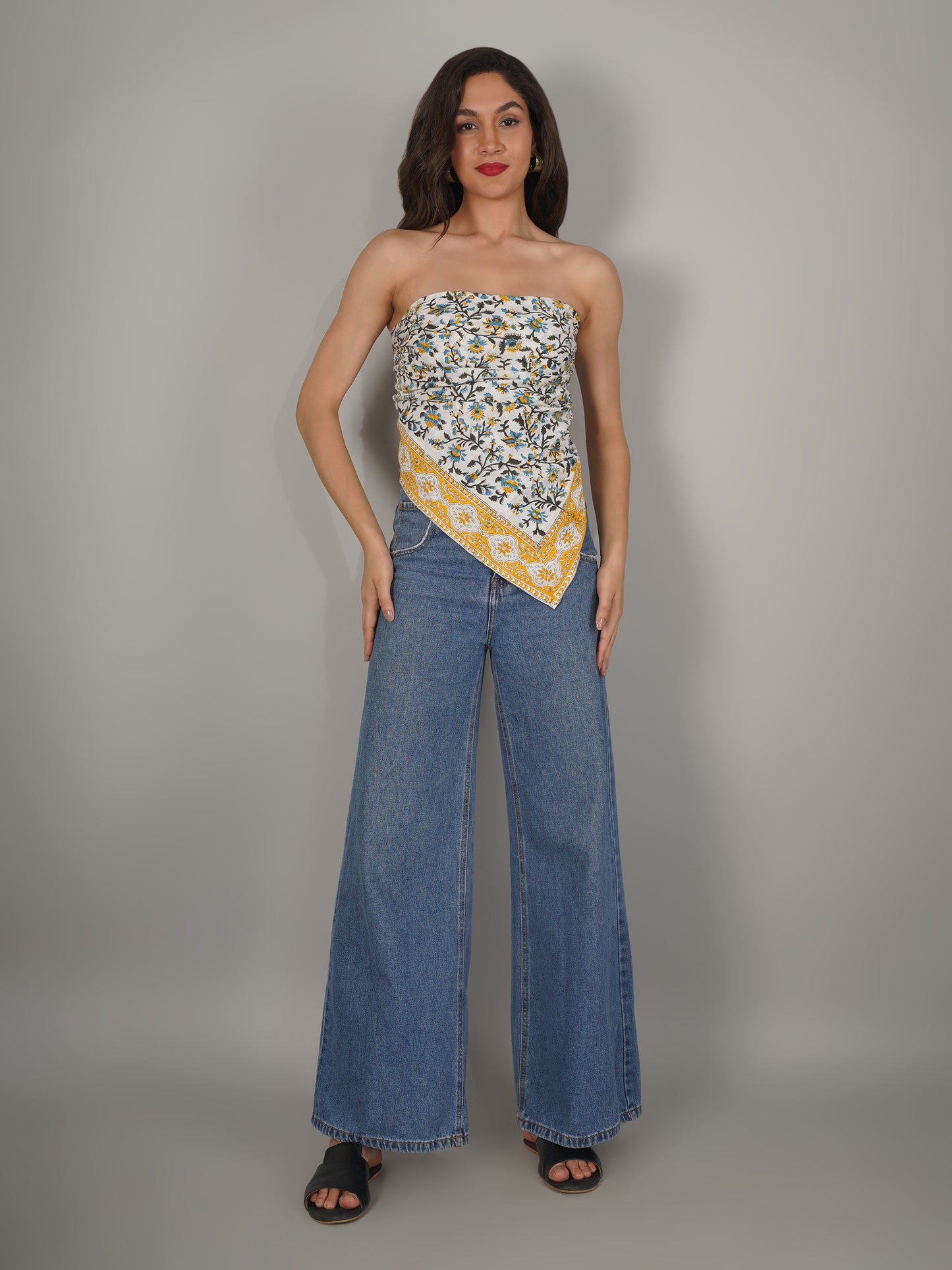 yellow-floral-print-pure-cotton-scarf-40-by-40-mchp0009