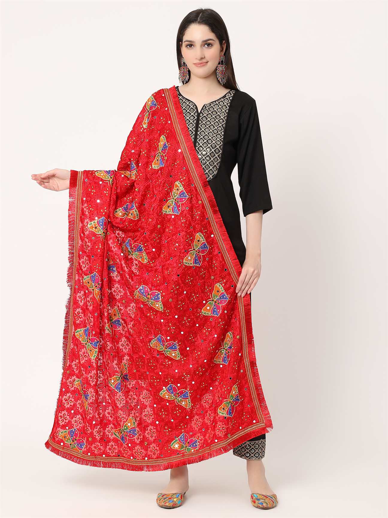 red-butterfly-embroidery-phulkari-dupatta-MCRCPD0112