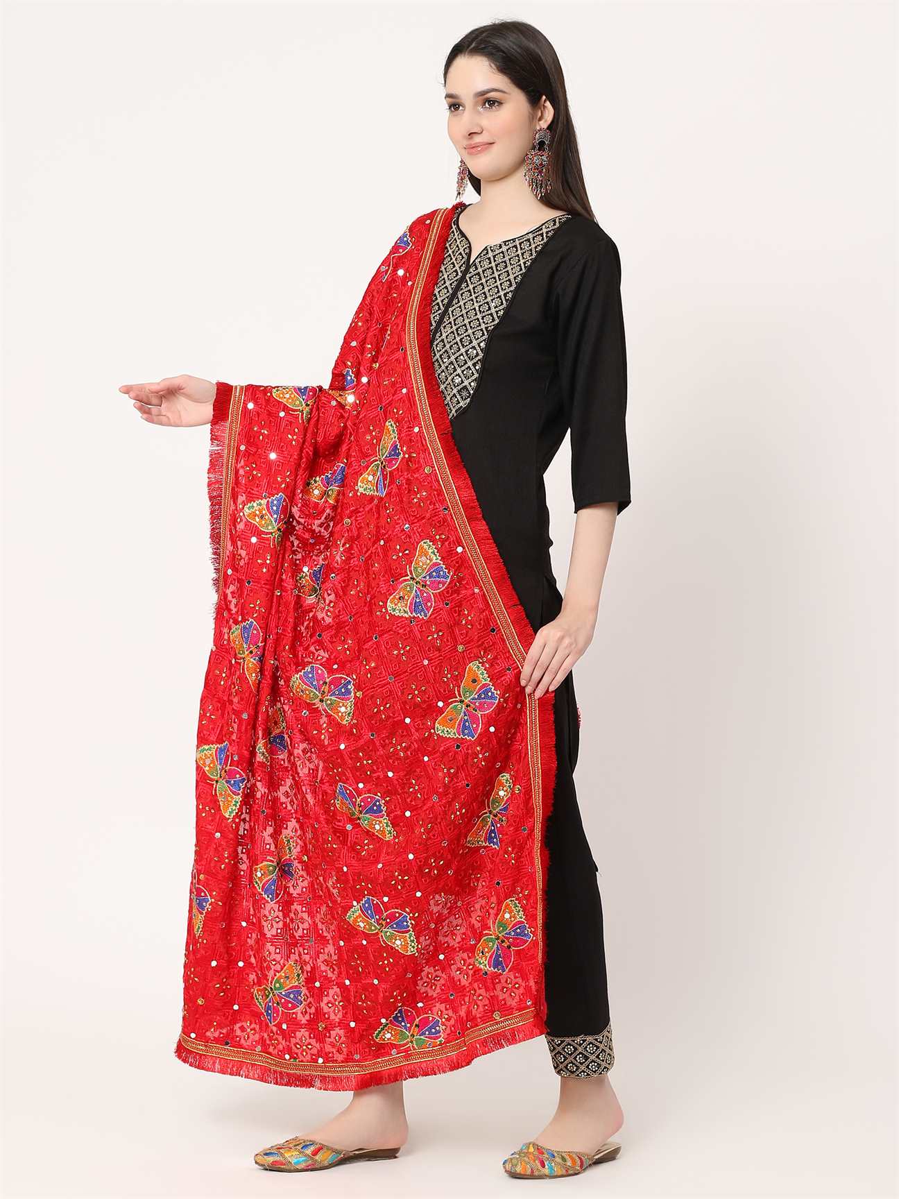red-butterfly-embroidery-phulkari-dupatta-MCRCPD0112