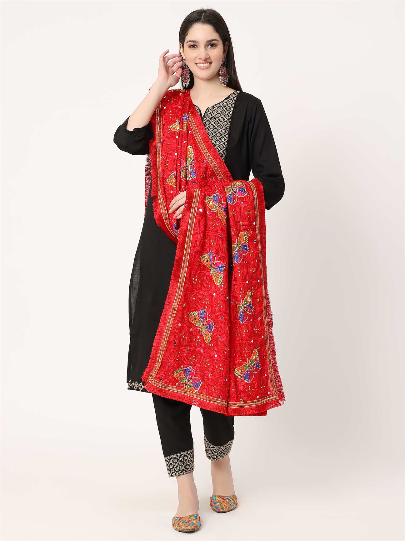 red-butterfly-embroidery-phulkari-dupatta-MCRCPD0112