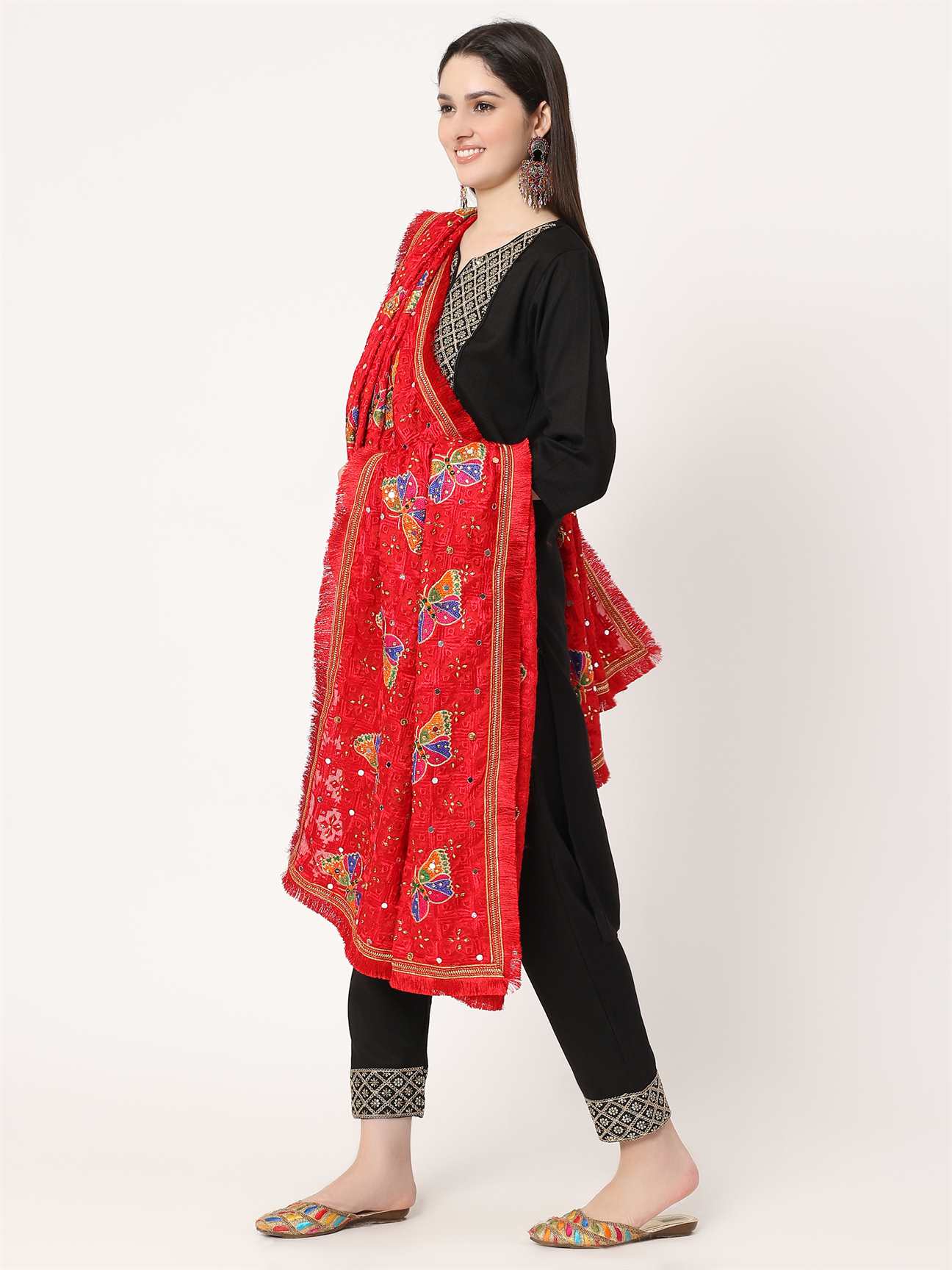 red-butterfly-embroidery-phulkari-dupatta-MCRCPD0112