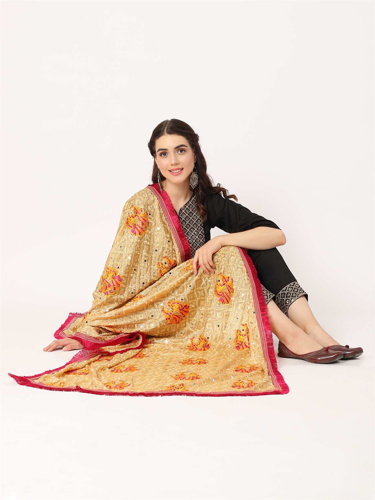 doli-design-beige-colour-embroidery-phulkari-with-mirror-MCRCPD0131
