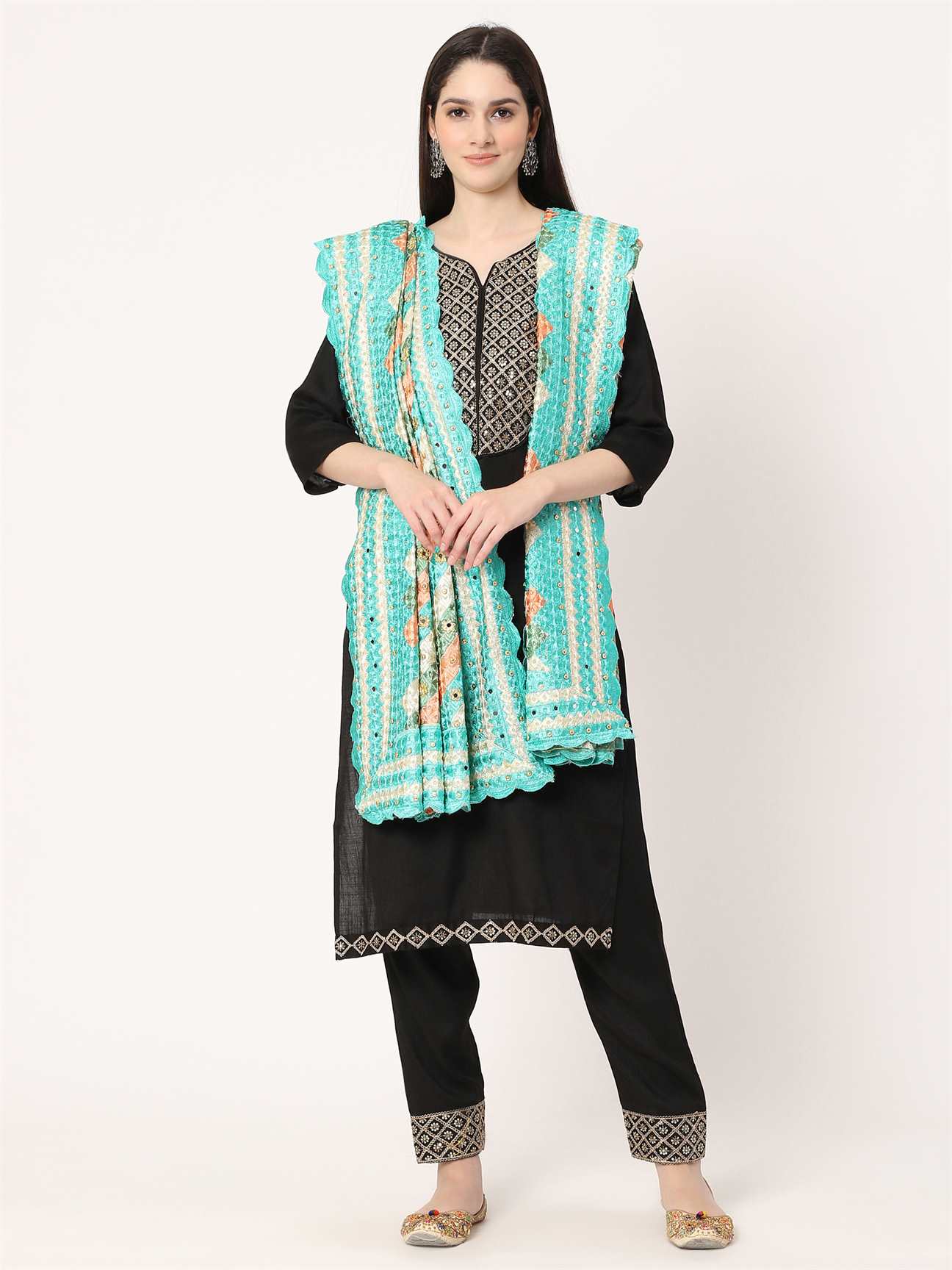 green-embroidery-phulkari-dupatta-with-golden-beads-and-mirror-MCRCPD0137