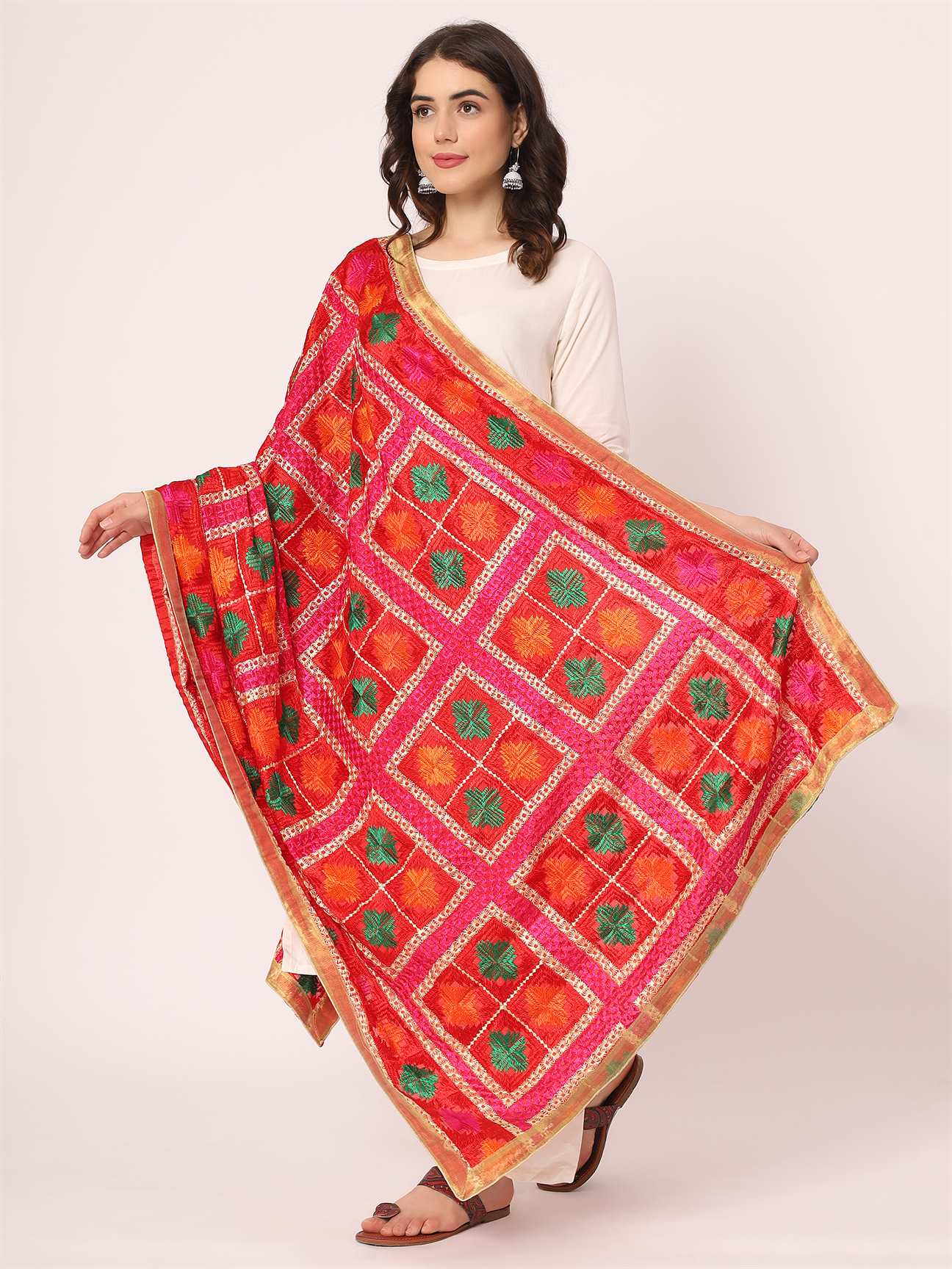 red-multicolour-embroidery-phulkari-dupatta-MCRCPD0154