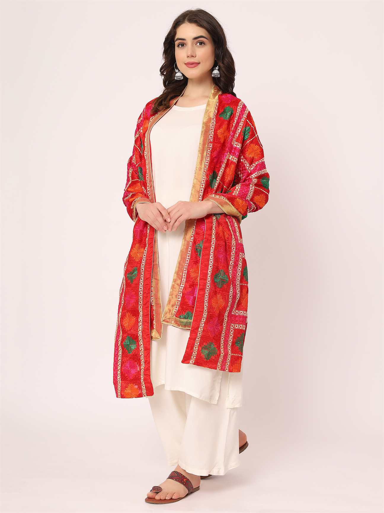 red-multicolour-embroidery-phulkari-dupatta-MCRCPD0154