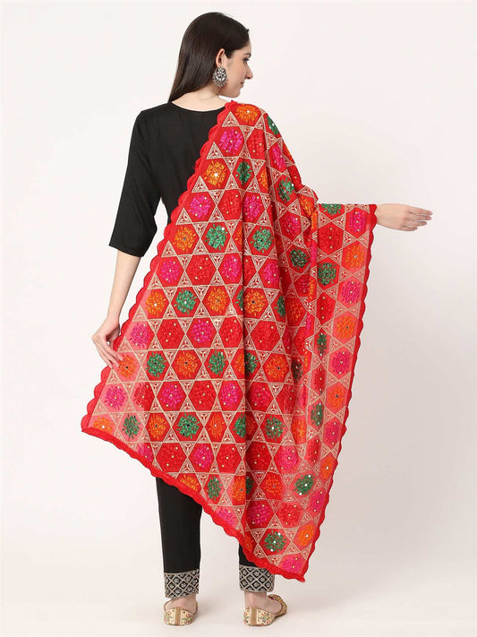 red-multicolour-phulkari-dupatta-with-mirror-MCRCPD0173