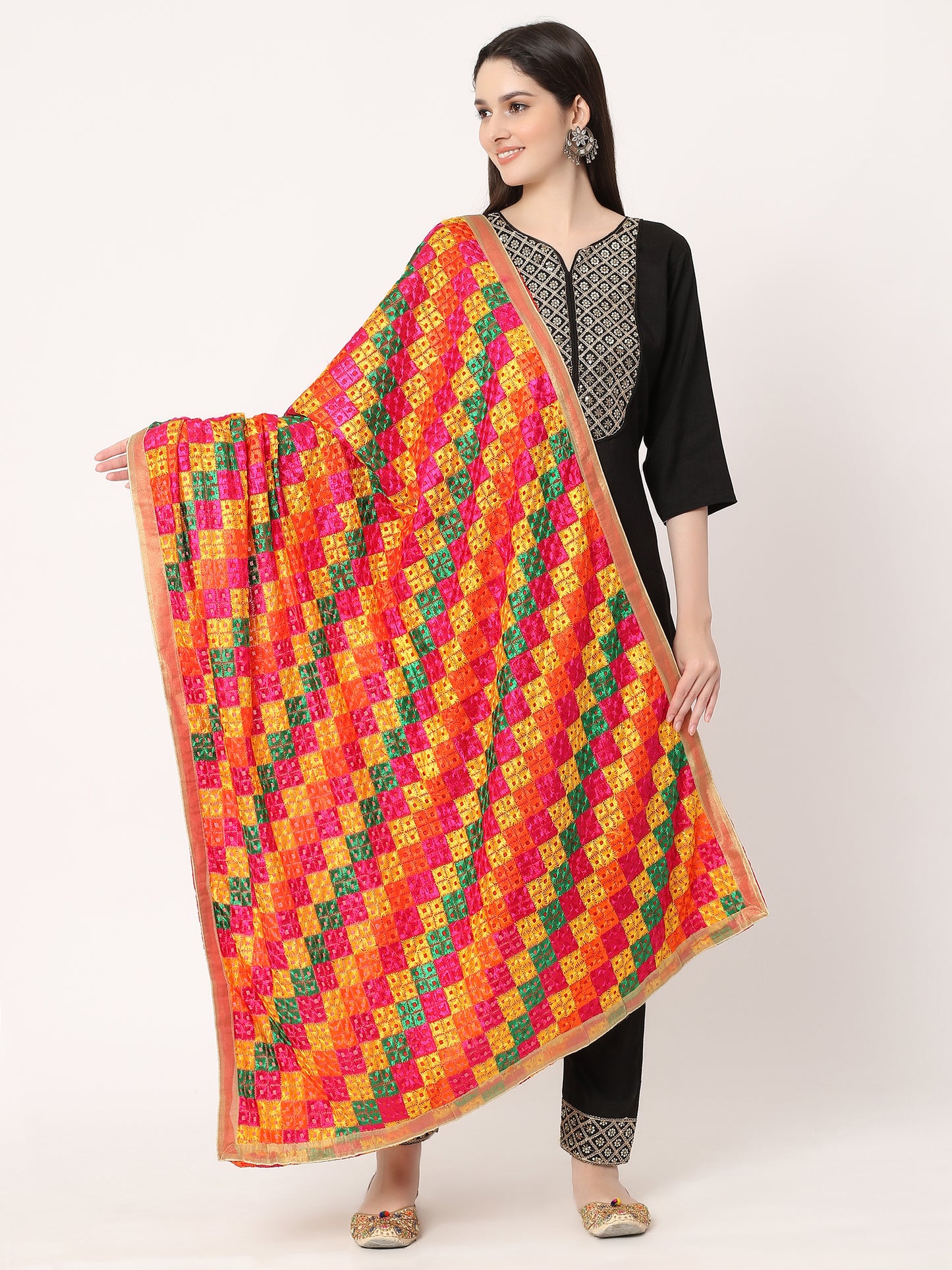 red-mullticolour-embroidery-phulkari-dupatta-MCRCPD0209