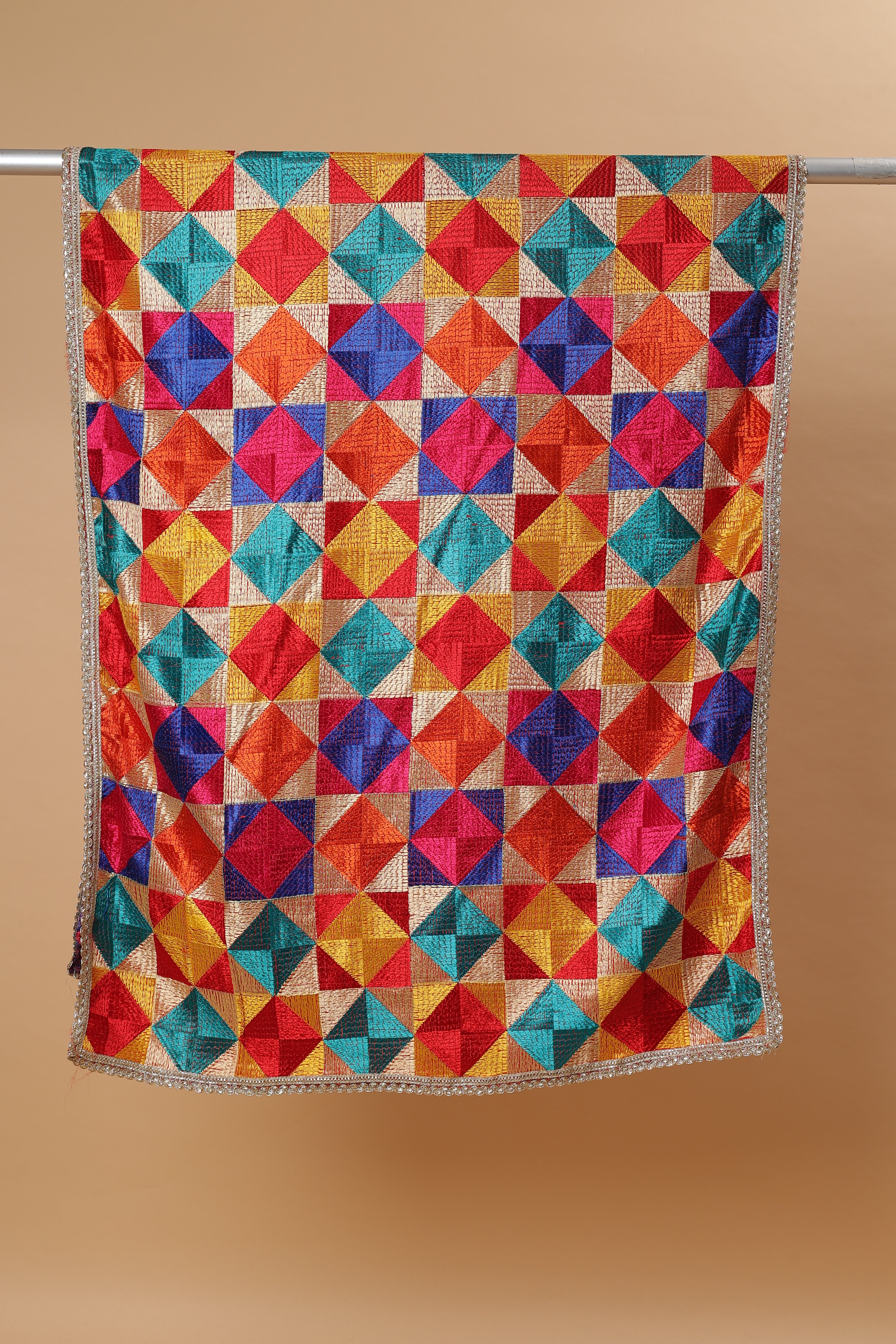 Handmade Multicolour Phulkari Bagh Dupatta