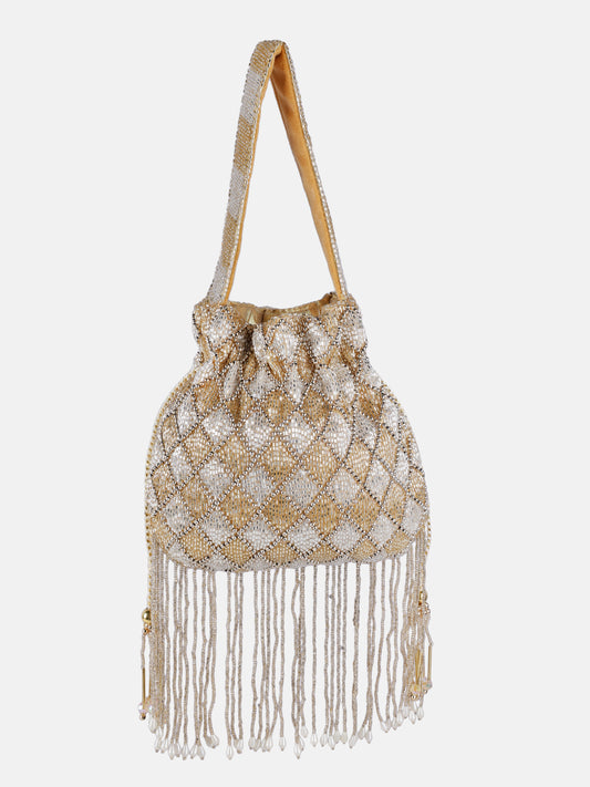 Potli Bag Gold & Silver Handmade