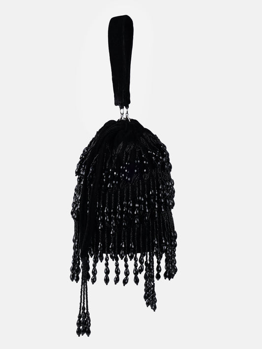 Midnight Noir Beaded Potli Bag