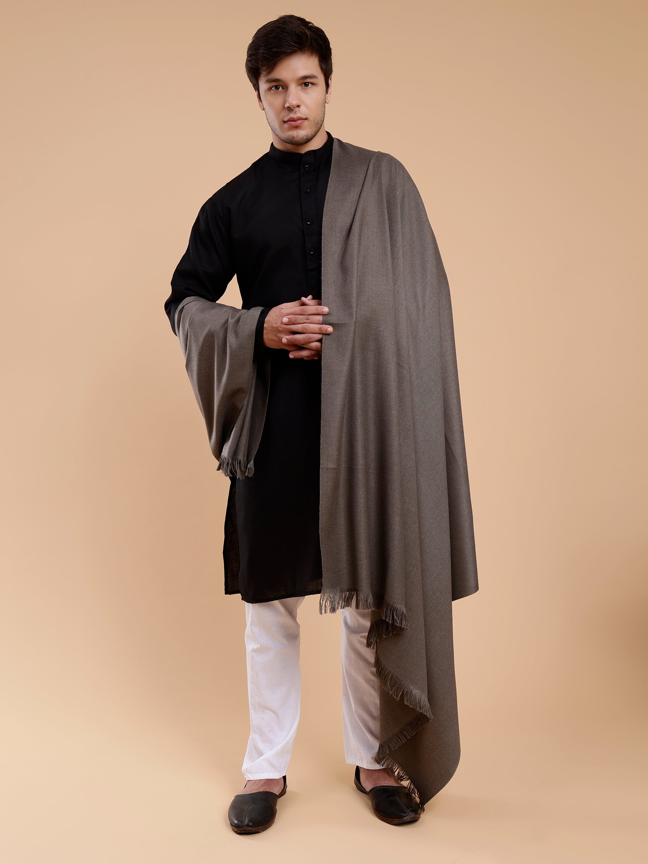 Brown Men's Large Shawl