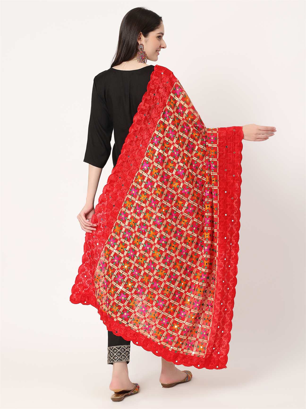 red-multicolour-chiffon-phulkari-embroidery-dupatta-MCRCPD0107