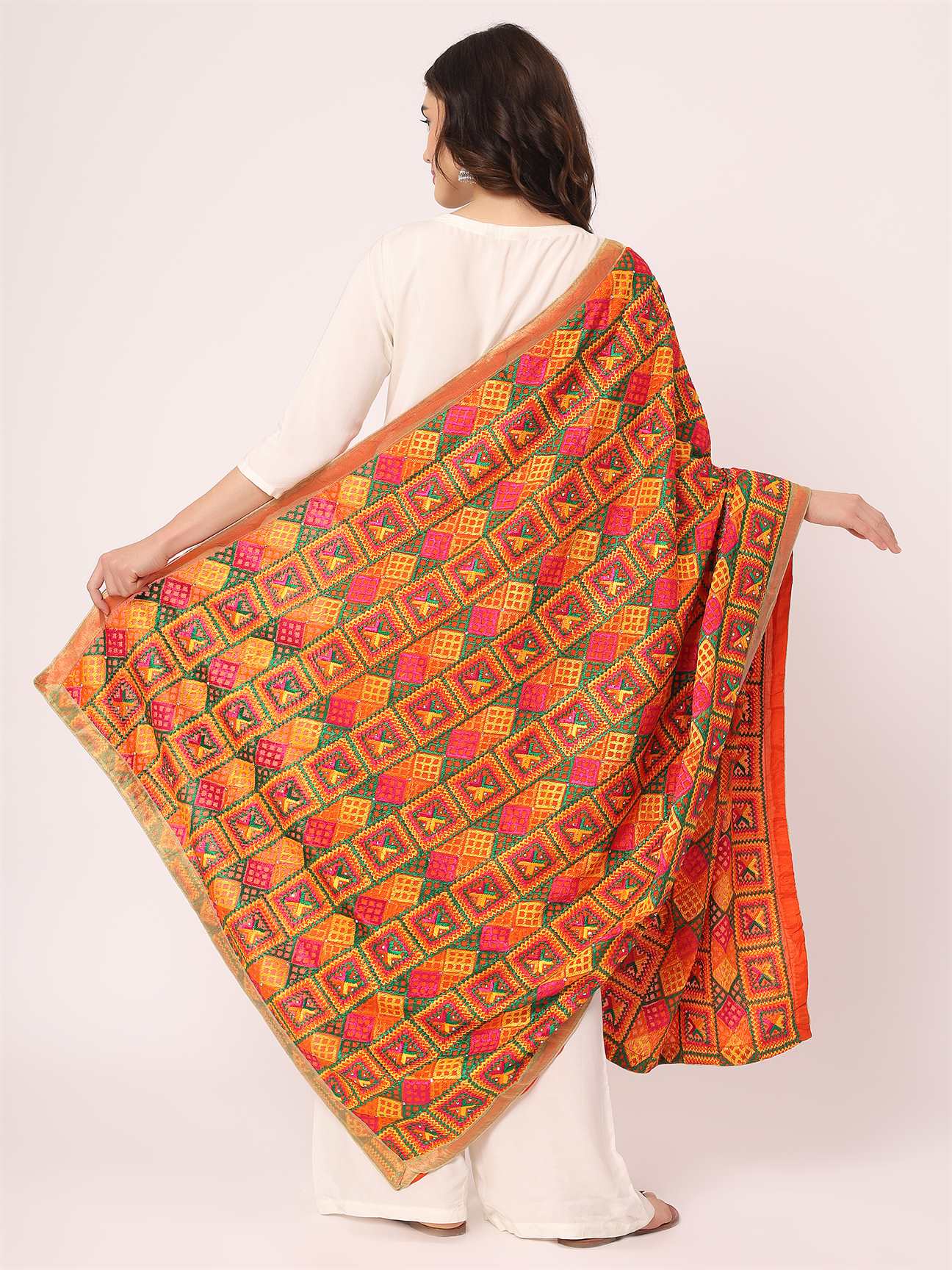 orange-multicolour-embroidery-phulkari-duppatta-MCRCPD0113