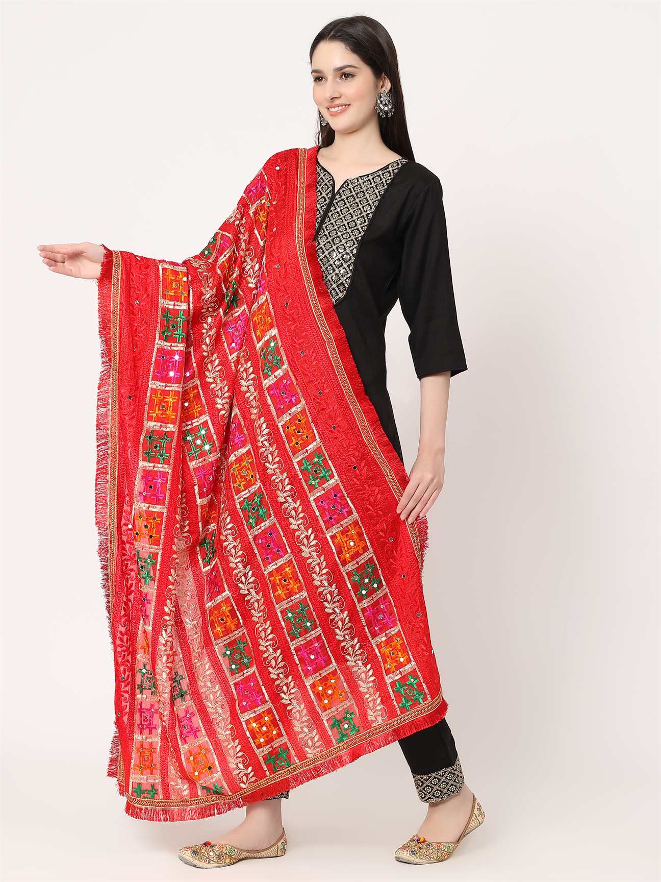 red-multicolour-embroidery-mirror-work-phulkari-dupatta-MCRCPD0124