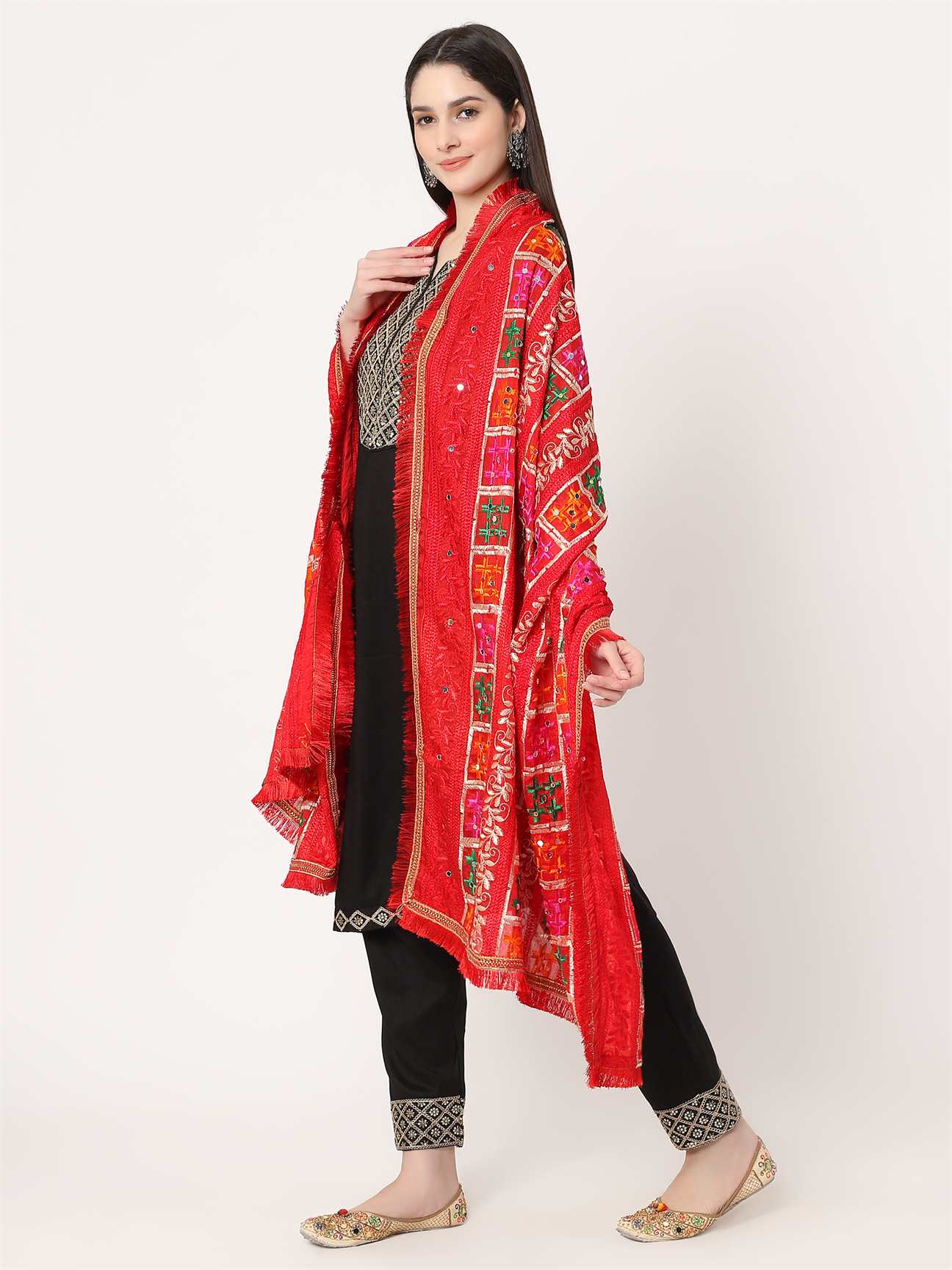 red-multicolour-embroidery-mirror-work-phulkari-dupatta-MCRCPD0124