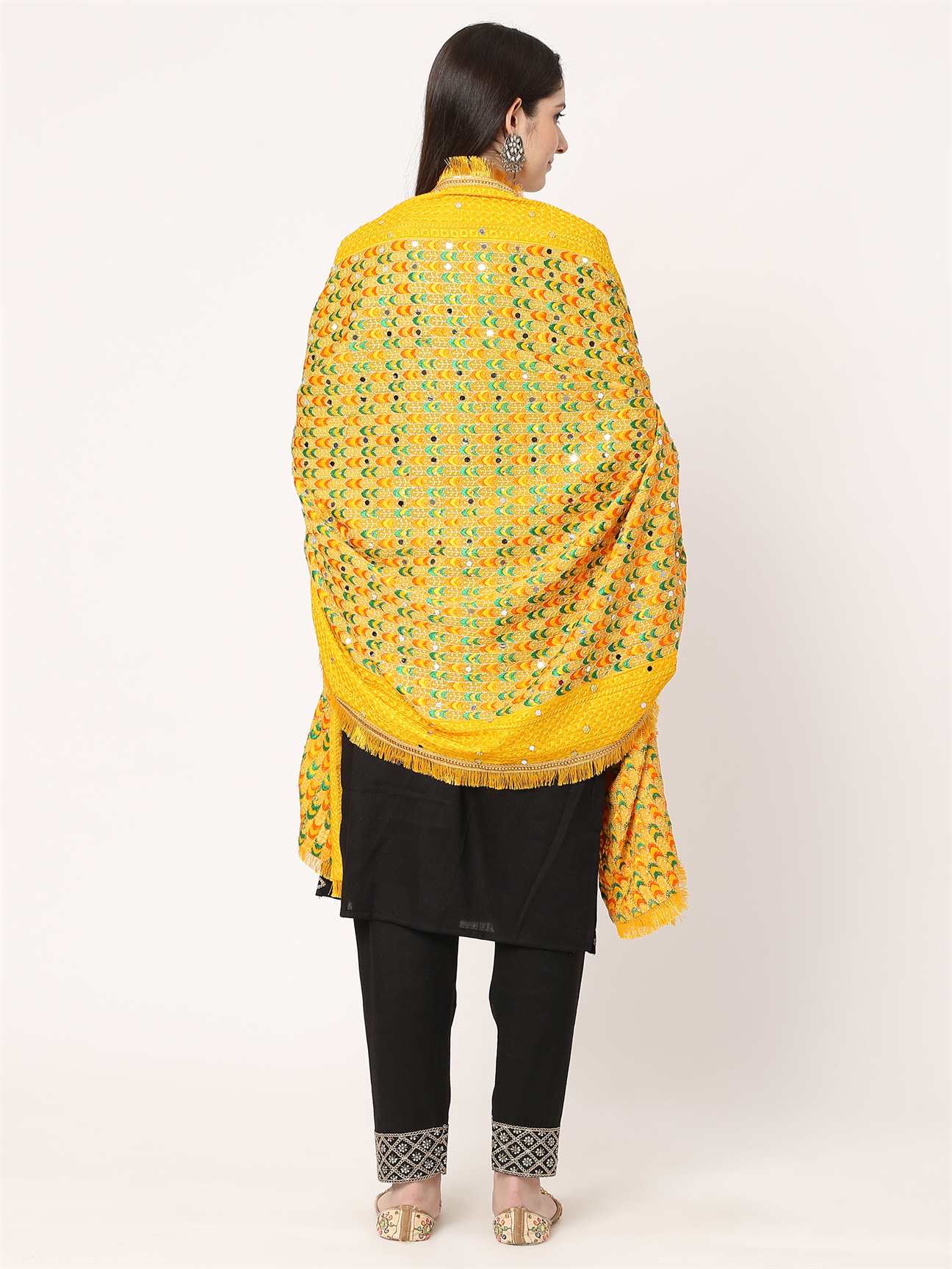 yellow-multicolour-embroidery-dupatta-with-beads-MCRCPD0125