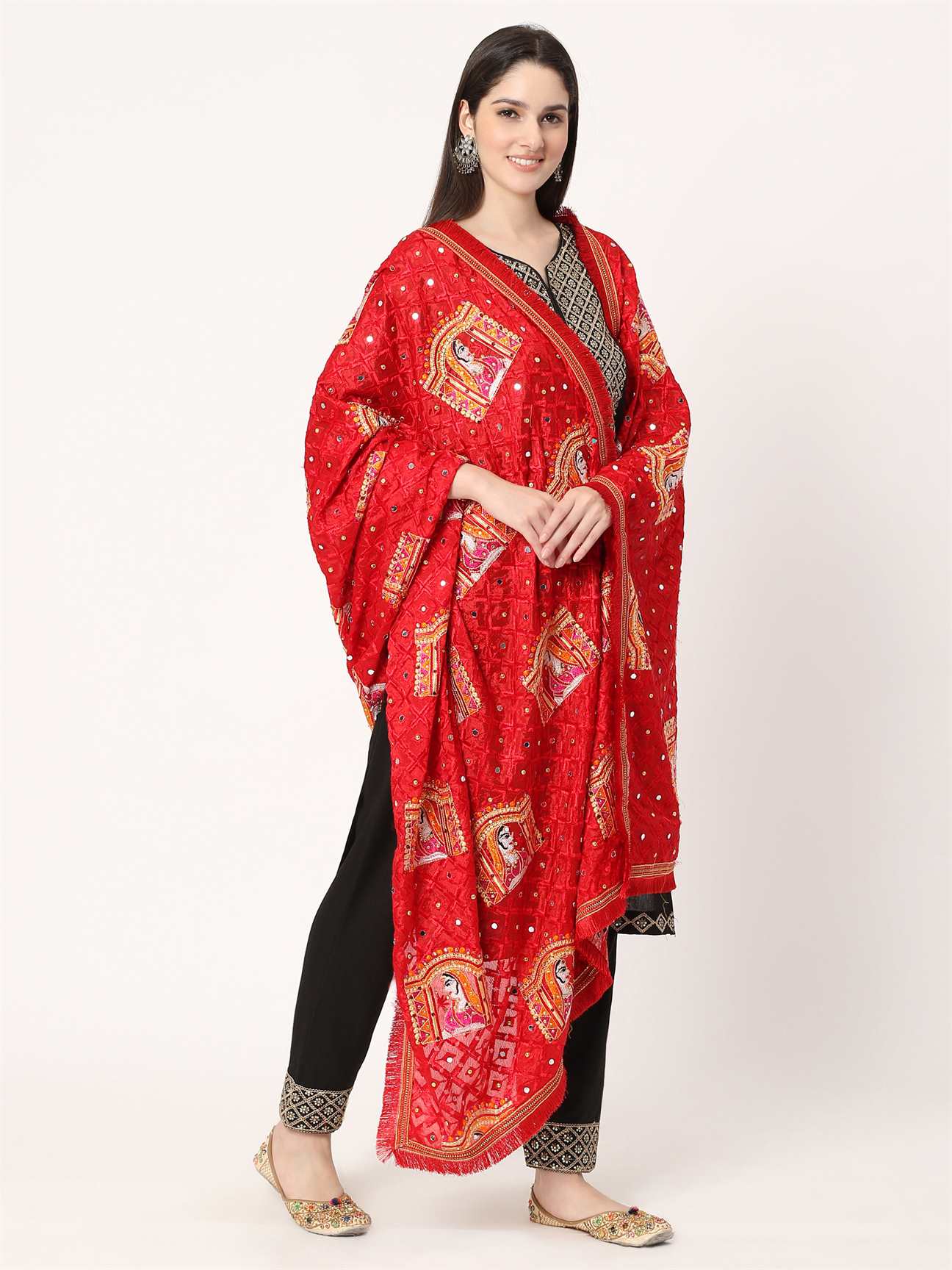 doli-design-red-multicolour-embroidery-phulkari-dupatta-with-mirror--MCRCPD0128