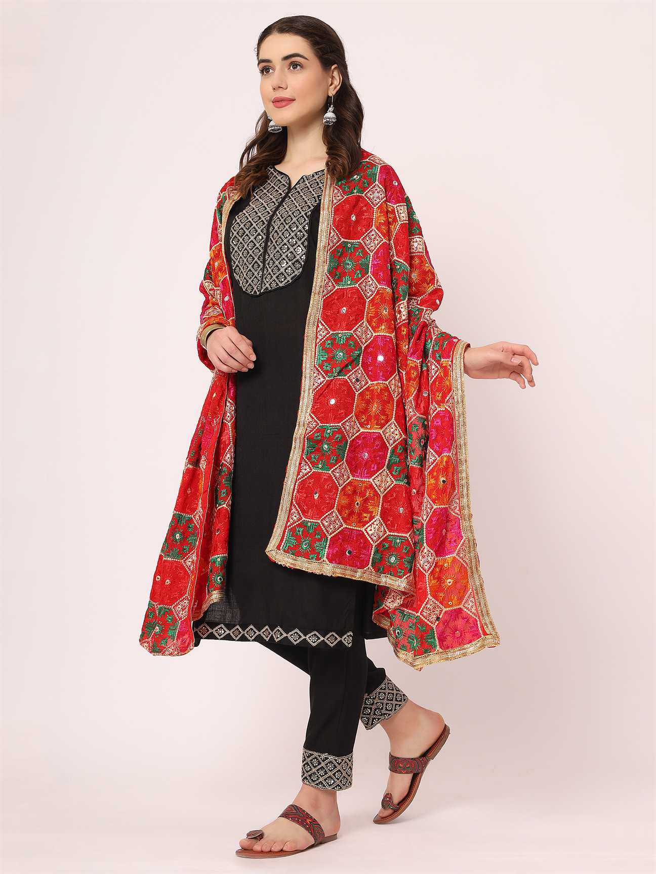 red-multicolour-embroidery-phulkari-dupatta-MCRCPD0132