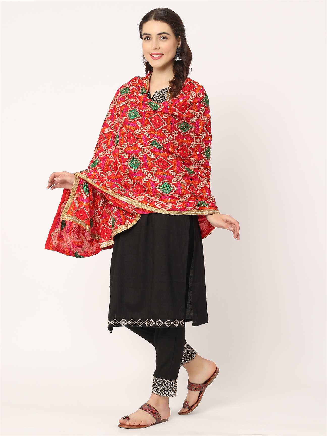 red-multicolour-embroidery-phulkari-dupatta-MCRCPD0134