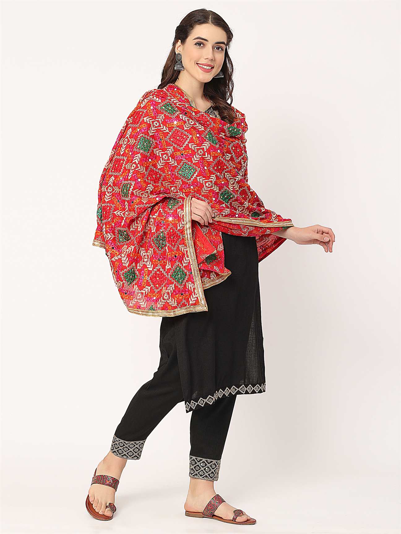 red-multicolour-embroidery-phulkari-dupatta-MCRCPD0134