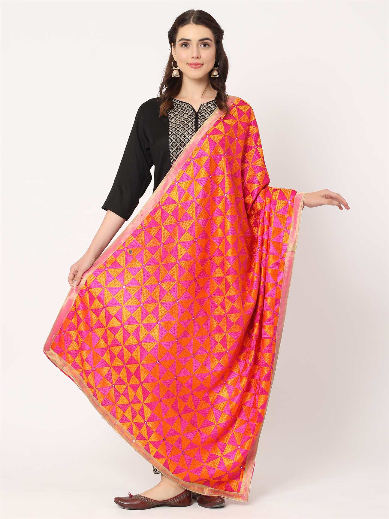 magenta-orange-phulkari-embroiidery-bagh-dupatta-MCRCPD0136