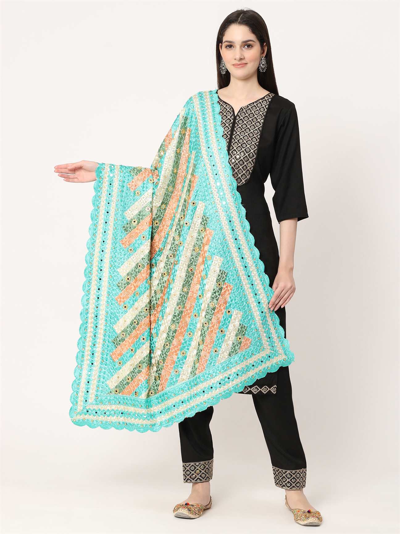 green-embroidery-phulkari-dupatta-with-golden-beads-and-mirror-MCRCPD0137