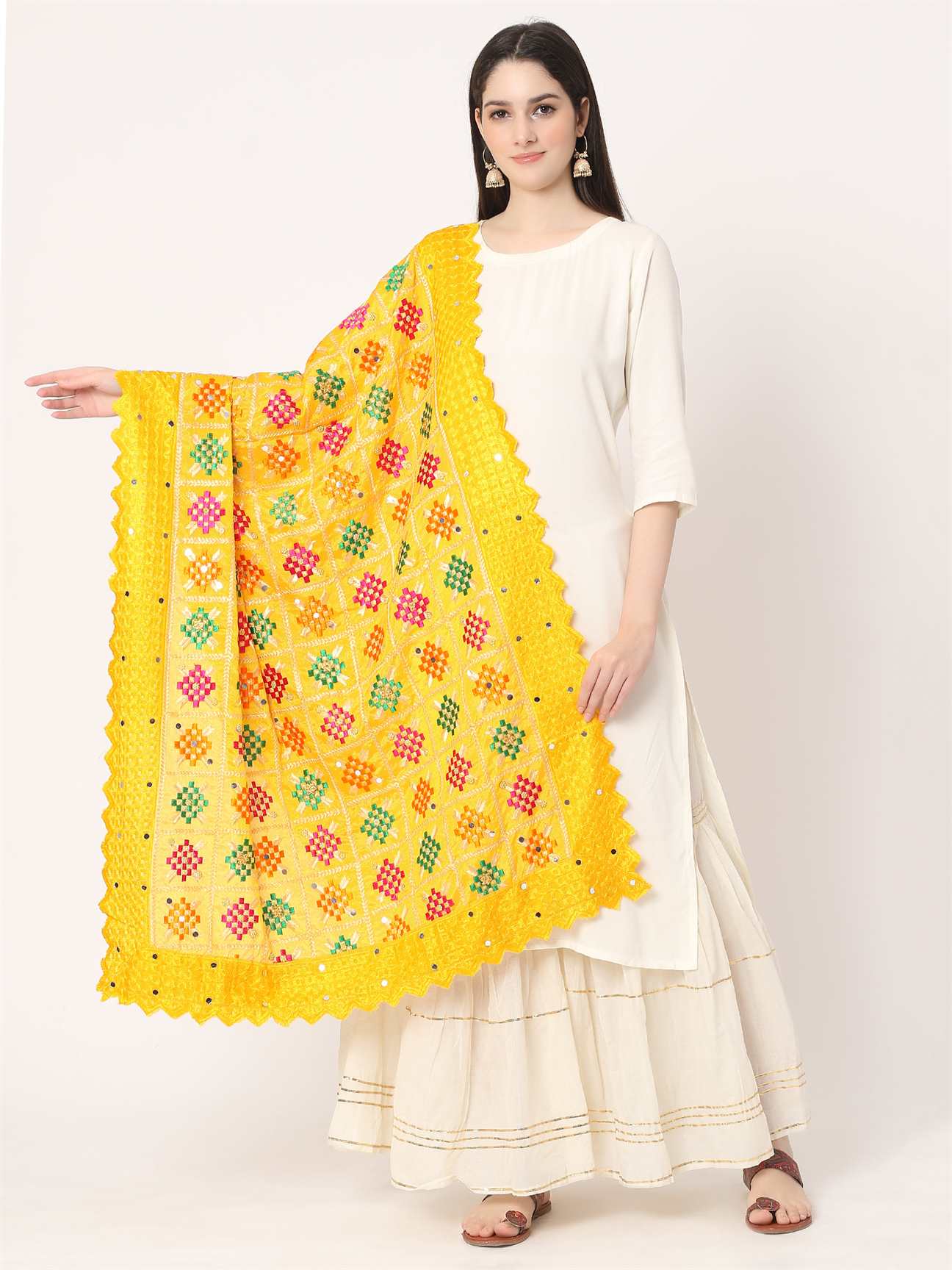 yellow-multicolour-embroidery-phulkari-dupatta-with-lace-border-MCRCPD0143