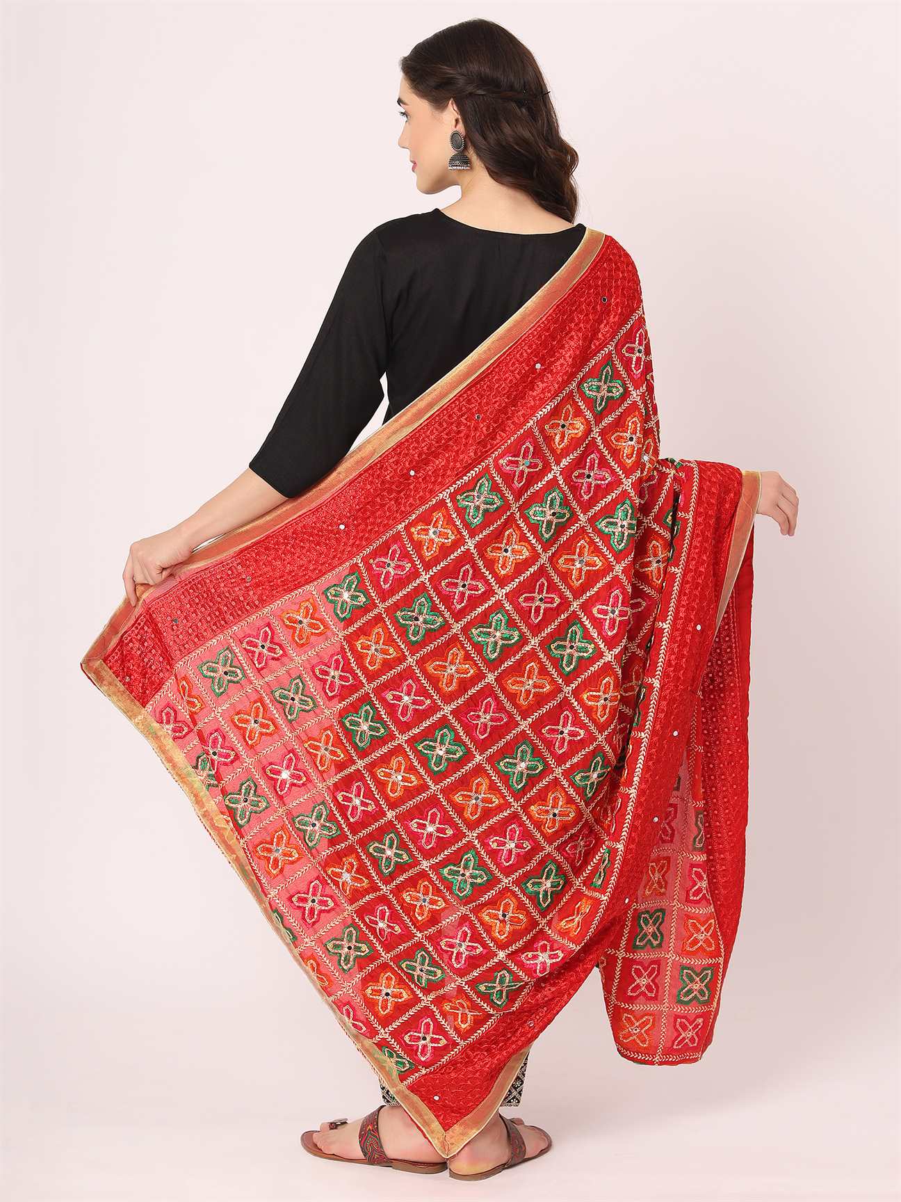 red-embroidery-phulkari-dupatta-with-mirror-work-MCRCPD0147