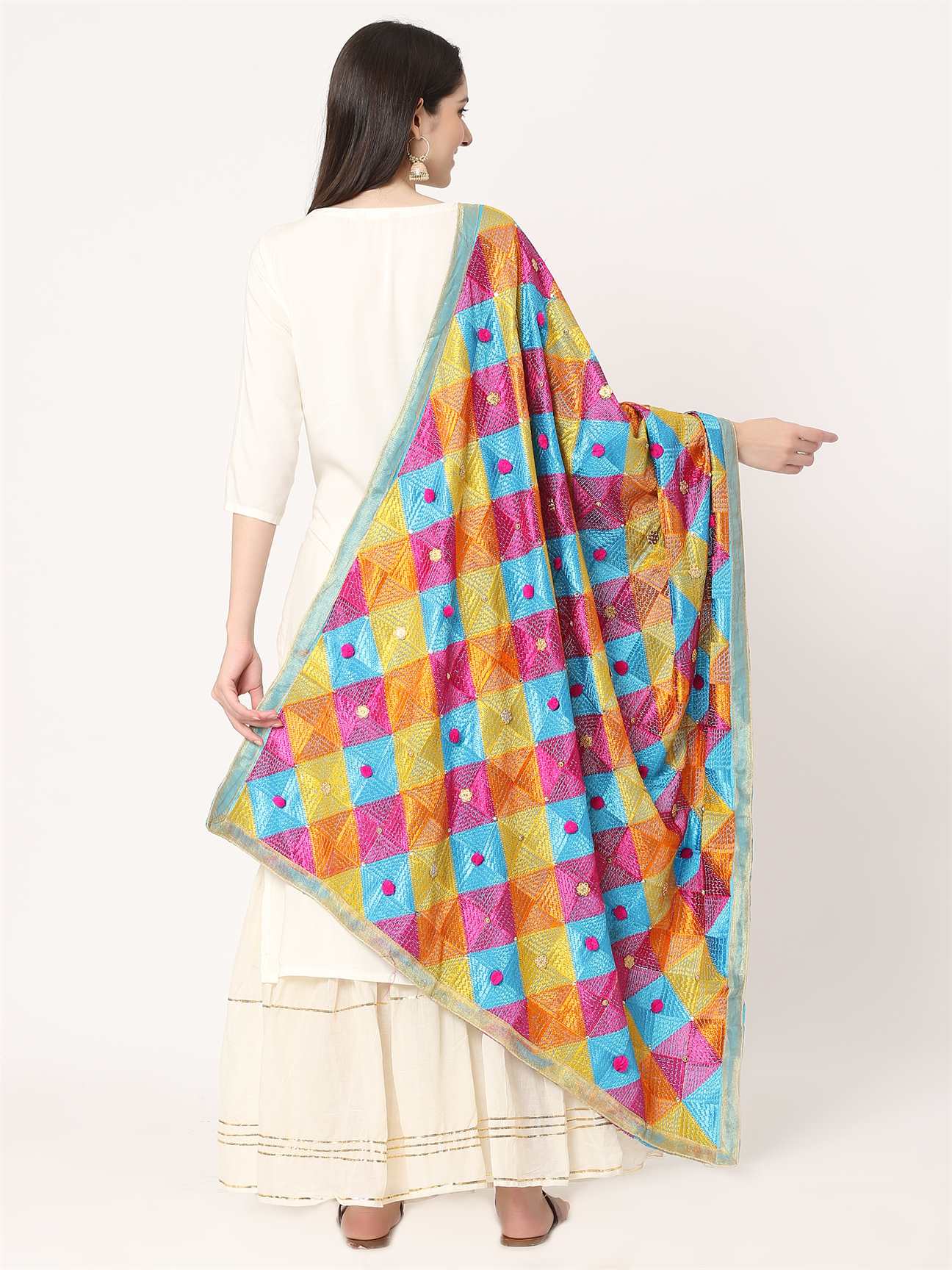 multicolour-embroidery-phulkari-dupatta-with-golden-beads-MCRCPD0149