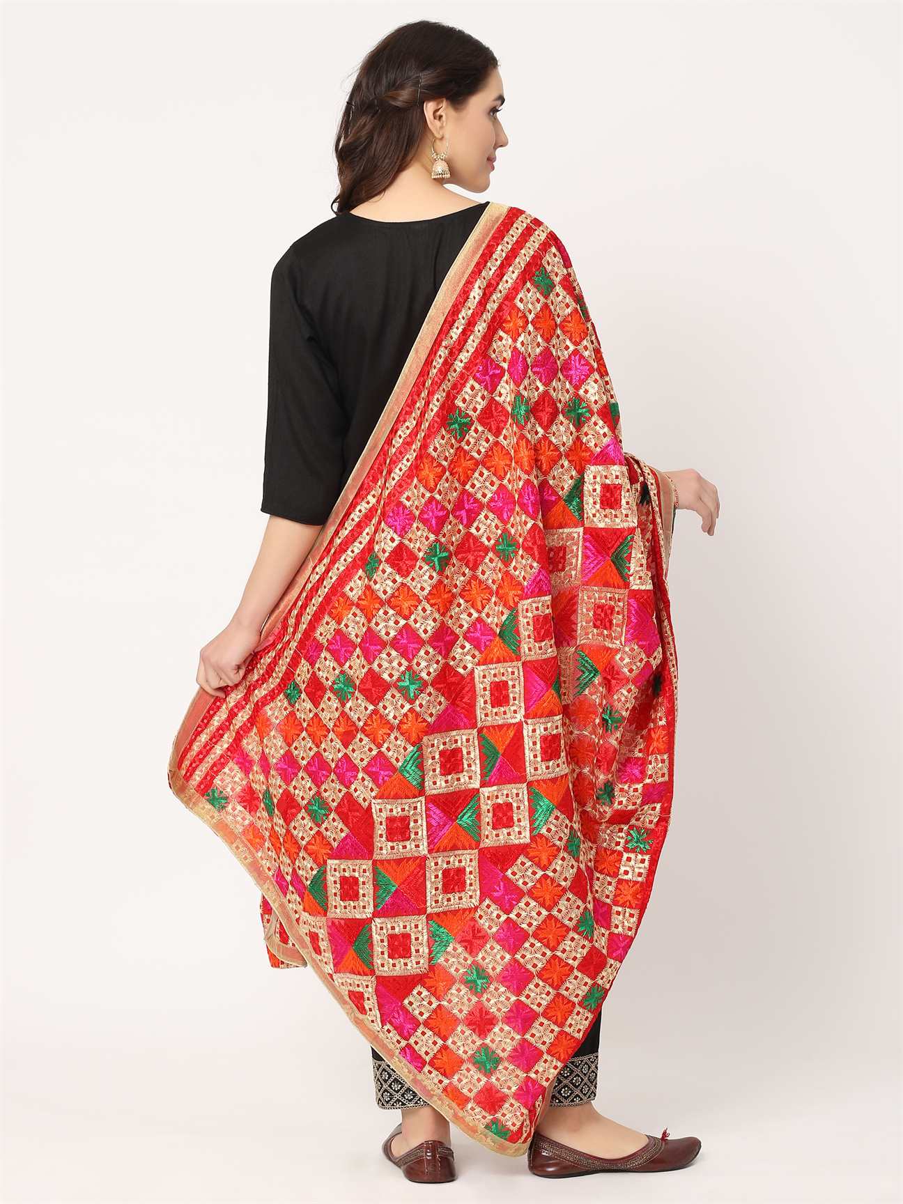 red-multicolour-embroidery-phulkari-dupatta-MCRCPD0150