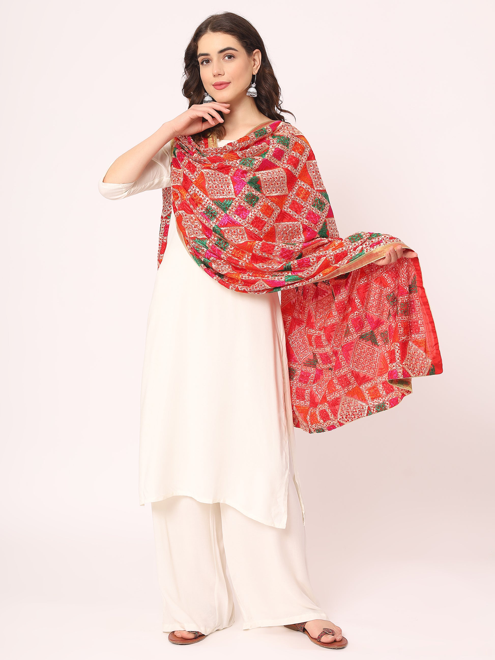 red-multicolour-embroidery-phulkari-dupatta-MCRCPD0153