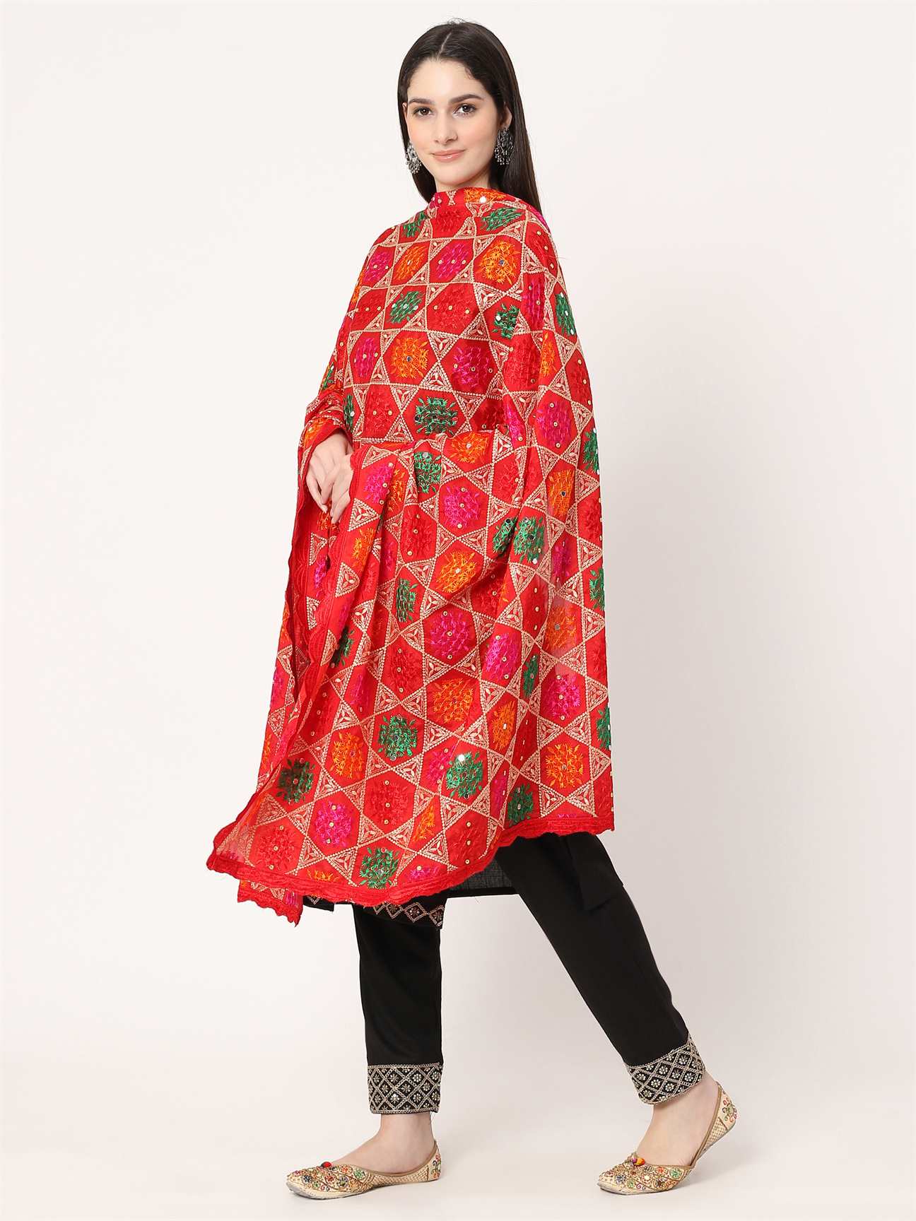 red-multicolour-phulkari-dupatta-with-mirror-MCRCPD0173