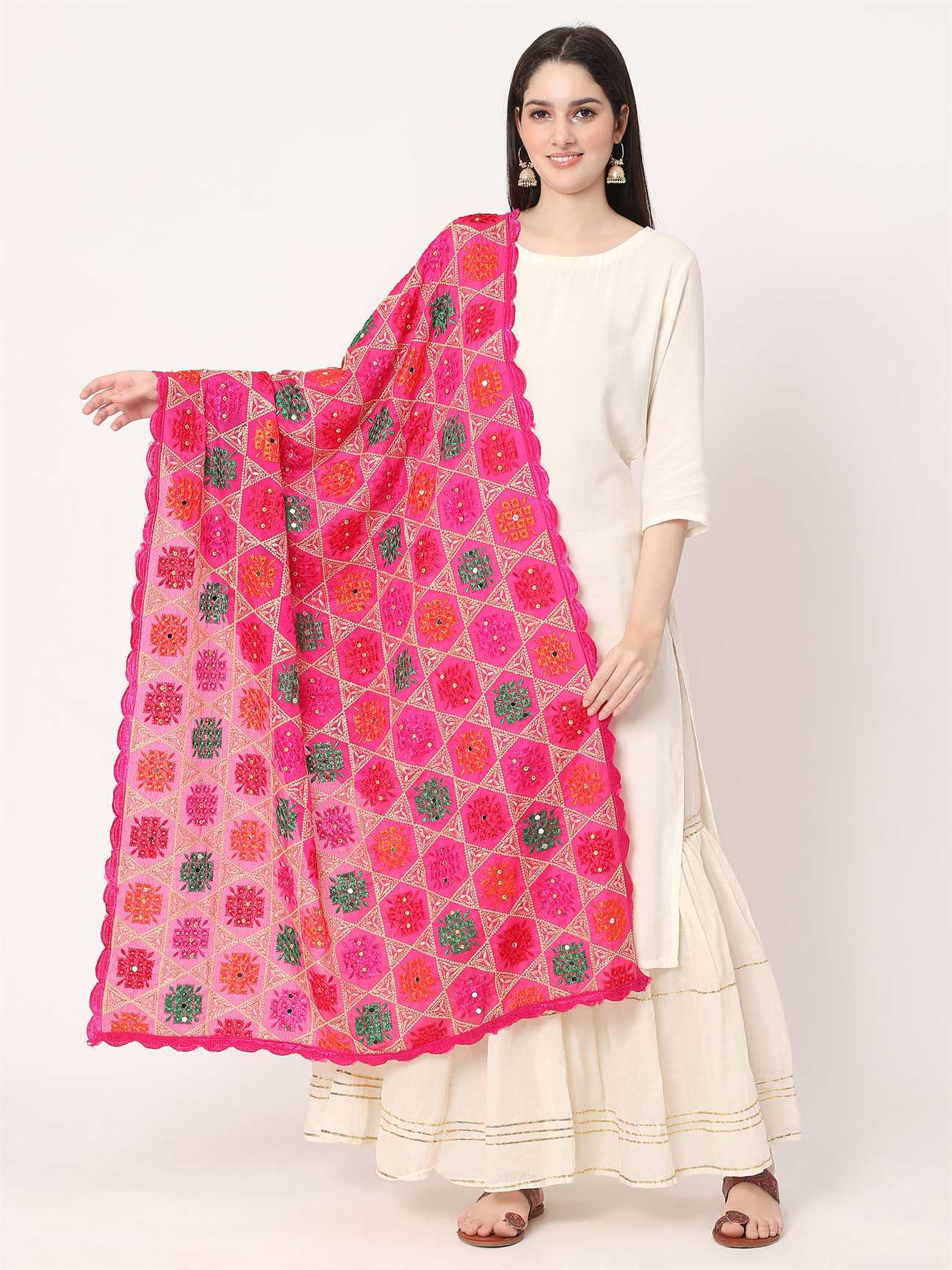 magenta-multicolour-phulkari-dupatta-with-mirror-MCRCPD0174