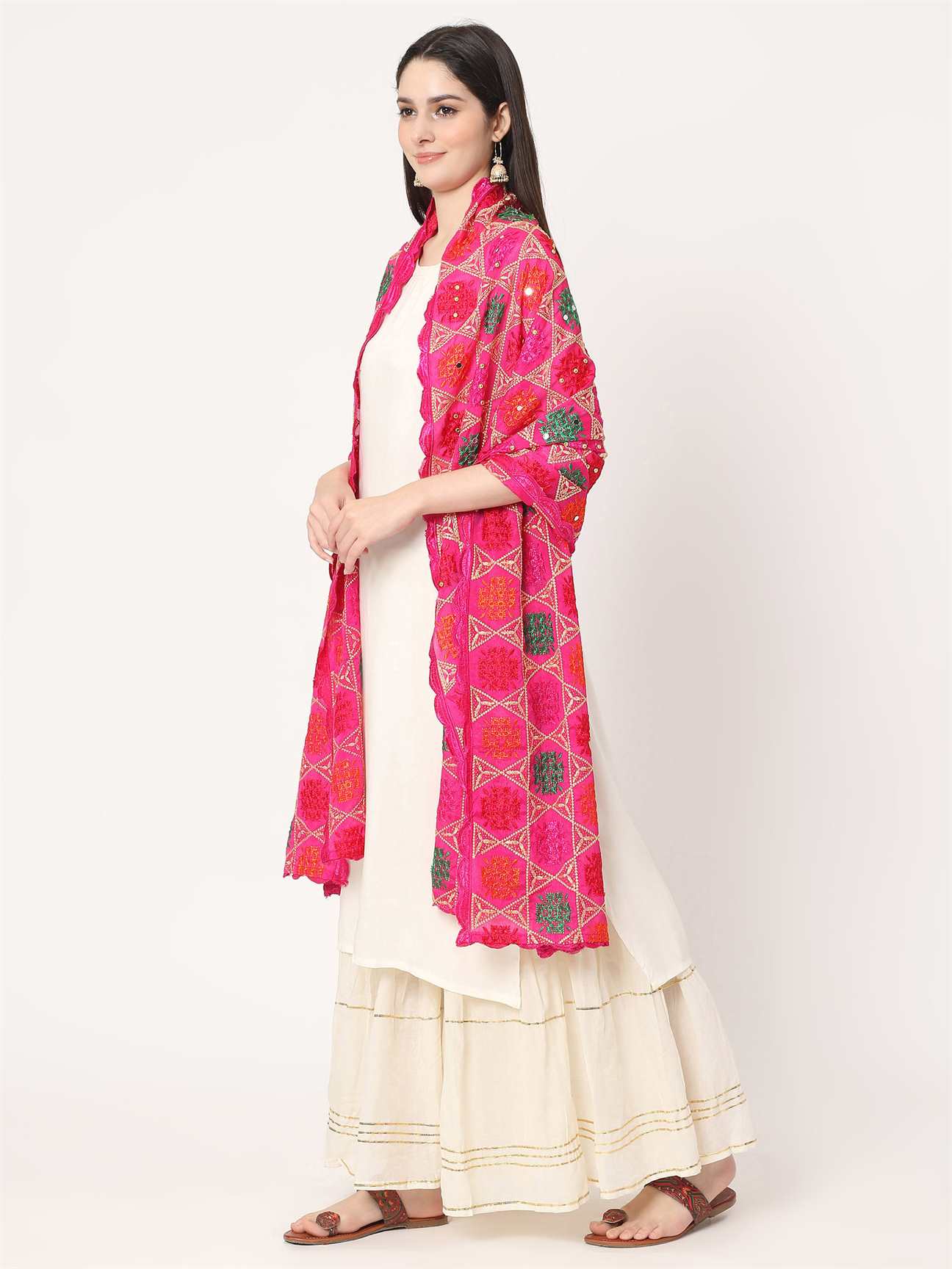 magenta-multicolour-phulkari-dupatta-with-mirror-MCRCPD0174