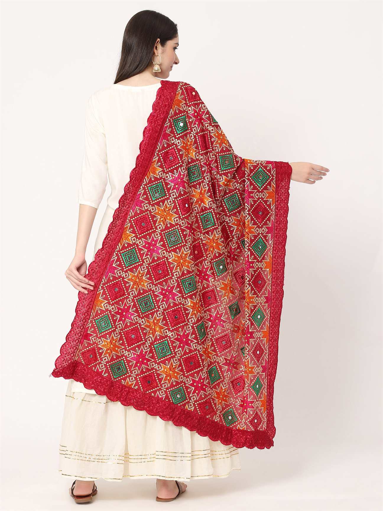 maroon-multicolour-embroidery-phulkari-dupatta-with-mirror-work-MCRCPD0177