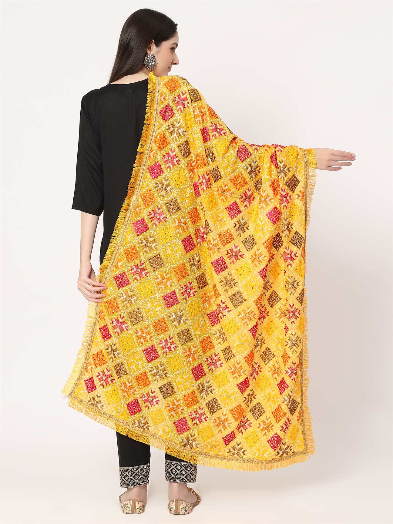 yellow-multicolour-embroidery-phulkari-dupatta-with-beads-MCRCPD0182