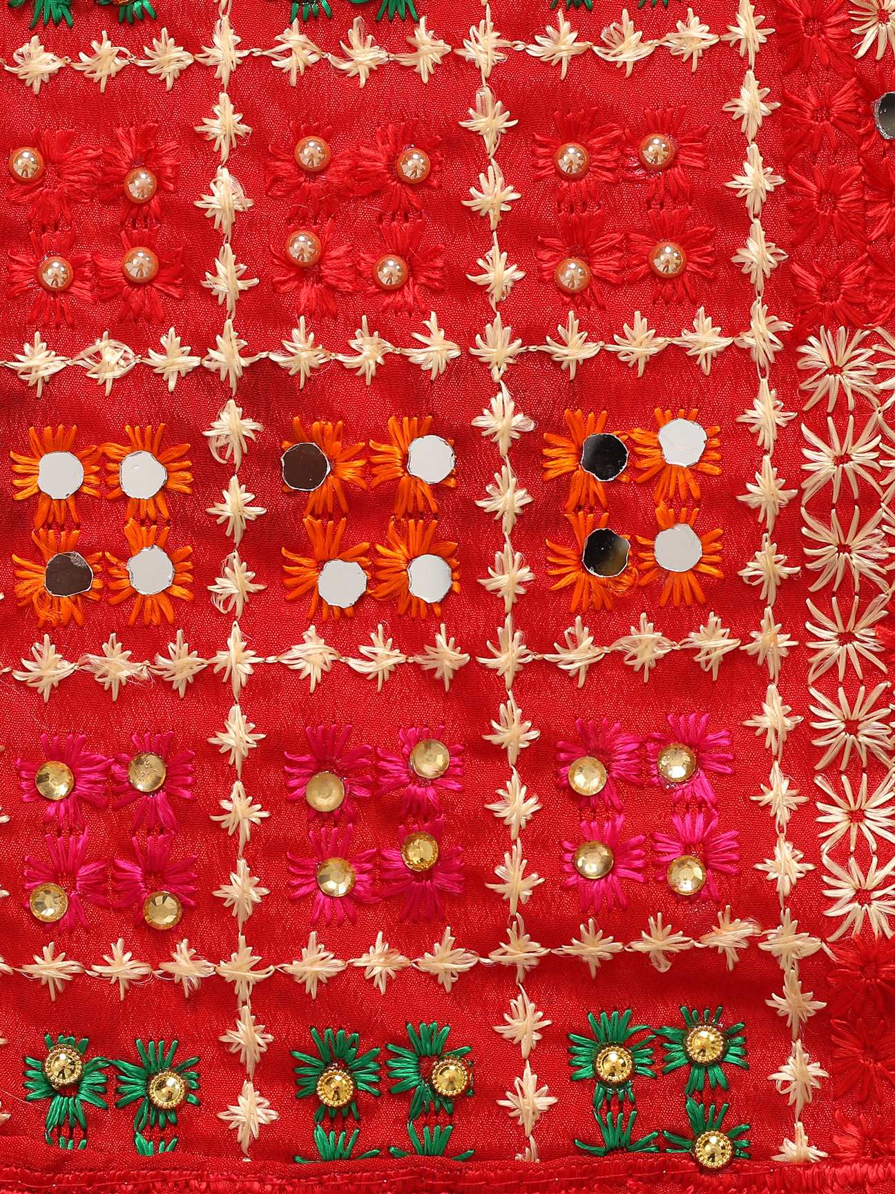 red-mullticolour-check-design-embroidery-phulkari-dupatta-with-mirror-MCRCPD0193