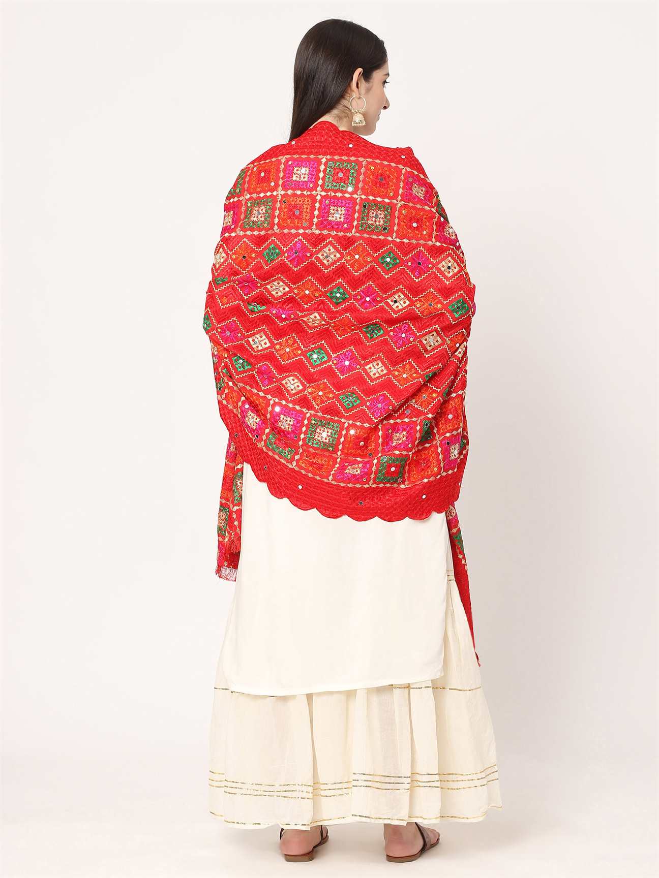 red-mullticolour-embroidery-phulkari-dupatta-with-beads-MCRCPD0196