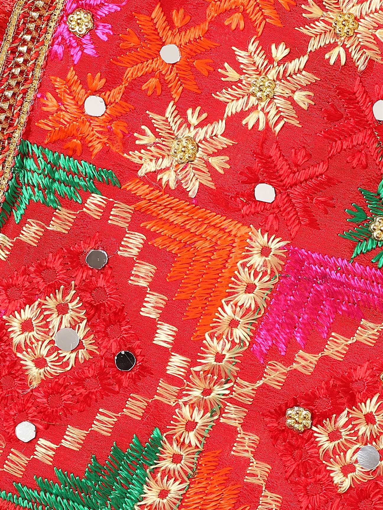 red-check-design-mullticolour-embroidery-phulkari-dupatta-with-beads-MCRCPD0198