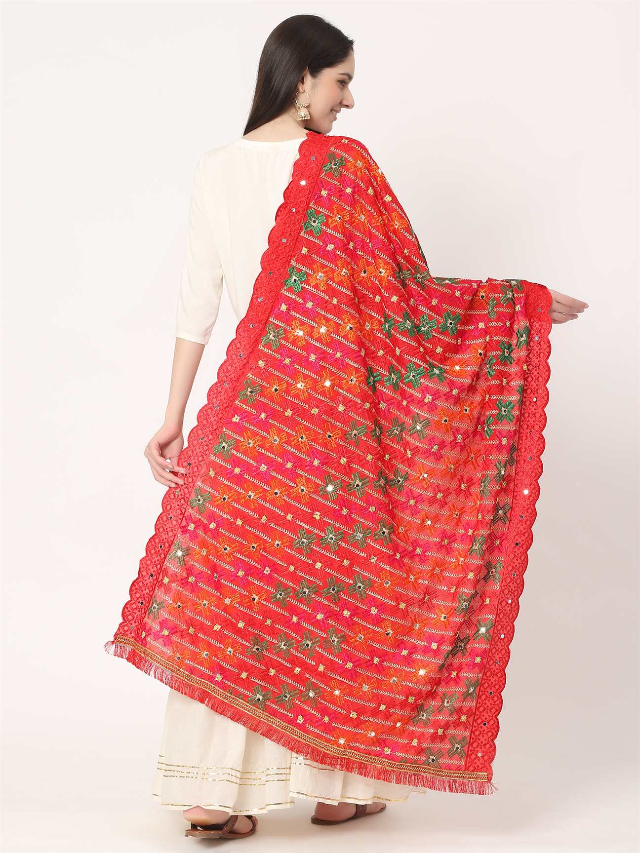 red-multicolour-floral-design-embroidery-phulkari-dupatta-with-mirror-MCRCPD0199