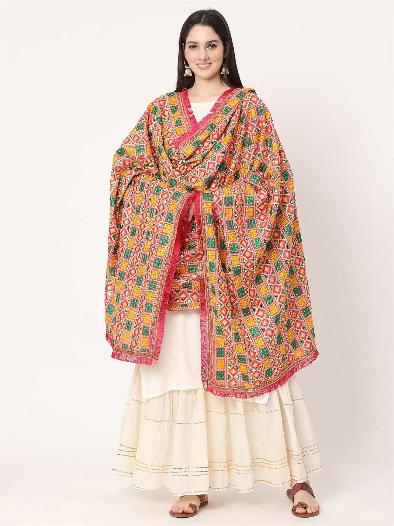 mullticolour-embroidery-phulkari-dupatta-with-mirror-and-pearls-MCRCPD0205