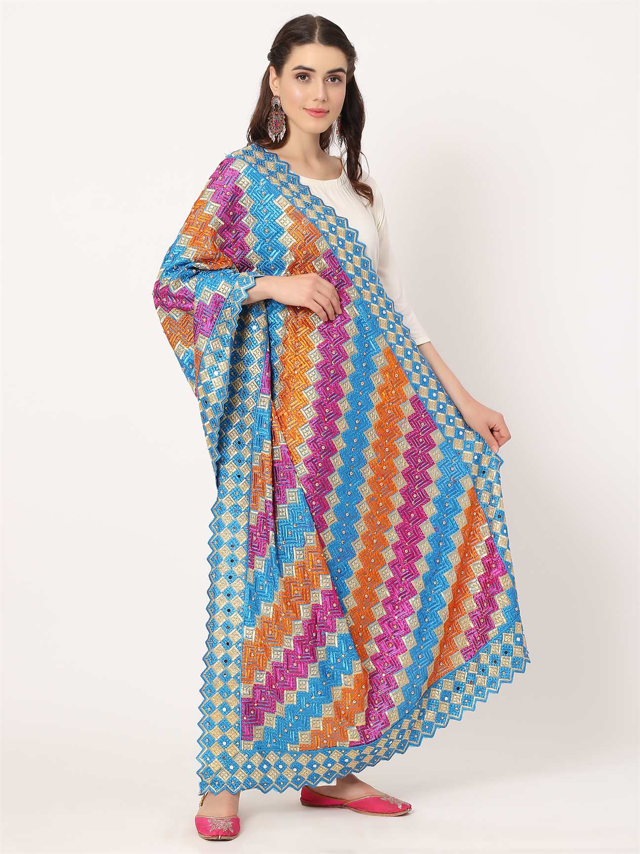 royal-blue-mullticolour-embroidery-phulkari-dupatta-with-beads-and-pearl-MCRCPD0206