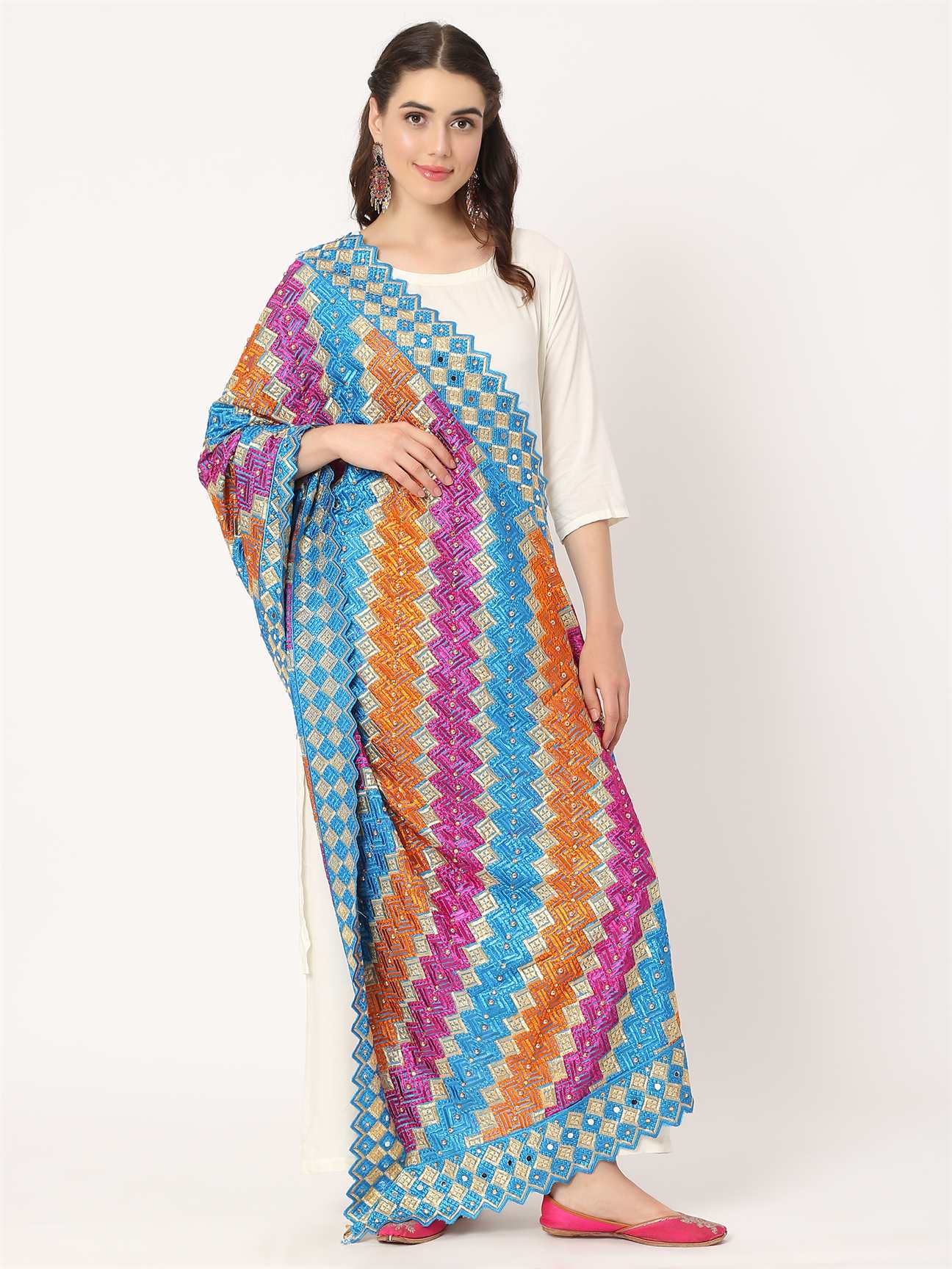 royal-blue-mullticolour-embroidery-phulkari-dupatta-with-beads-and-pearl-MCRCPD0206