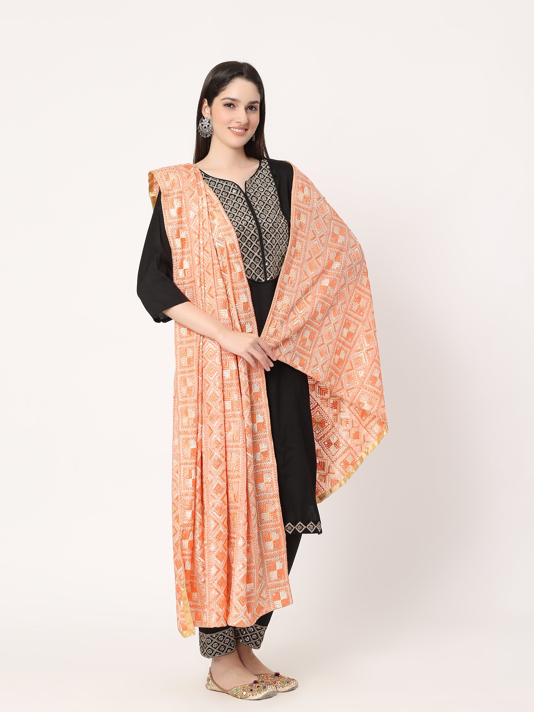 peach-and-off-white-embroidery-phulkari-dupatta-MCRCPD0207